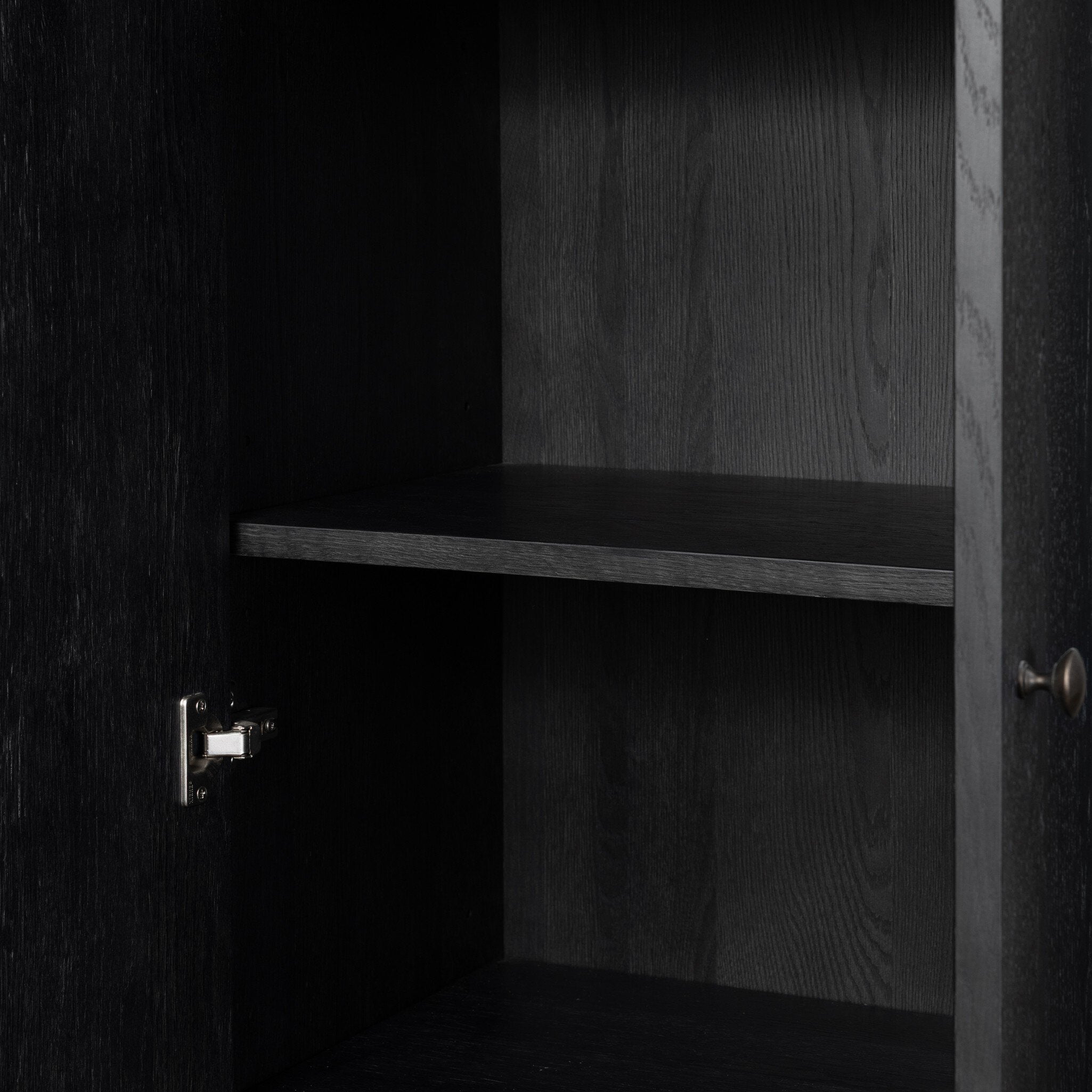 Four Hands Anthem Black Wash Oak Bath Storage detailed view
