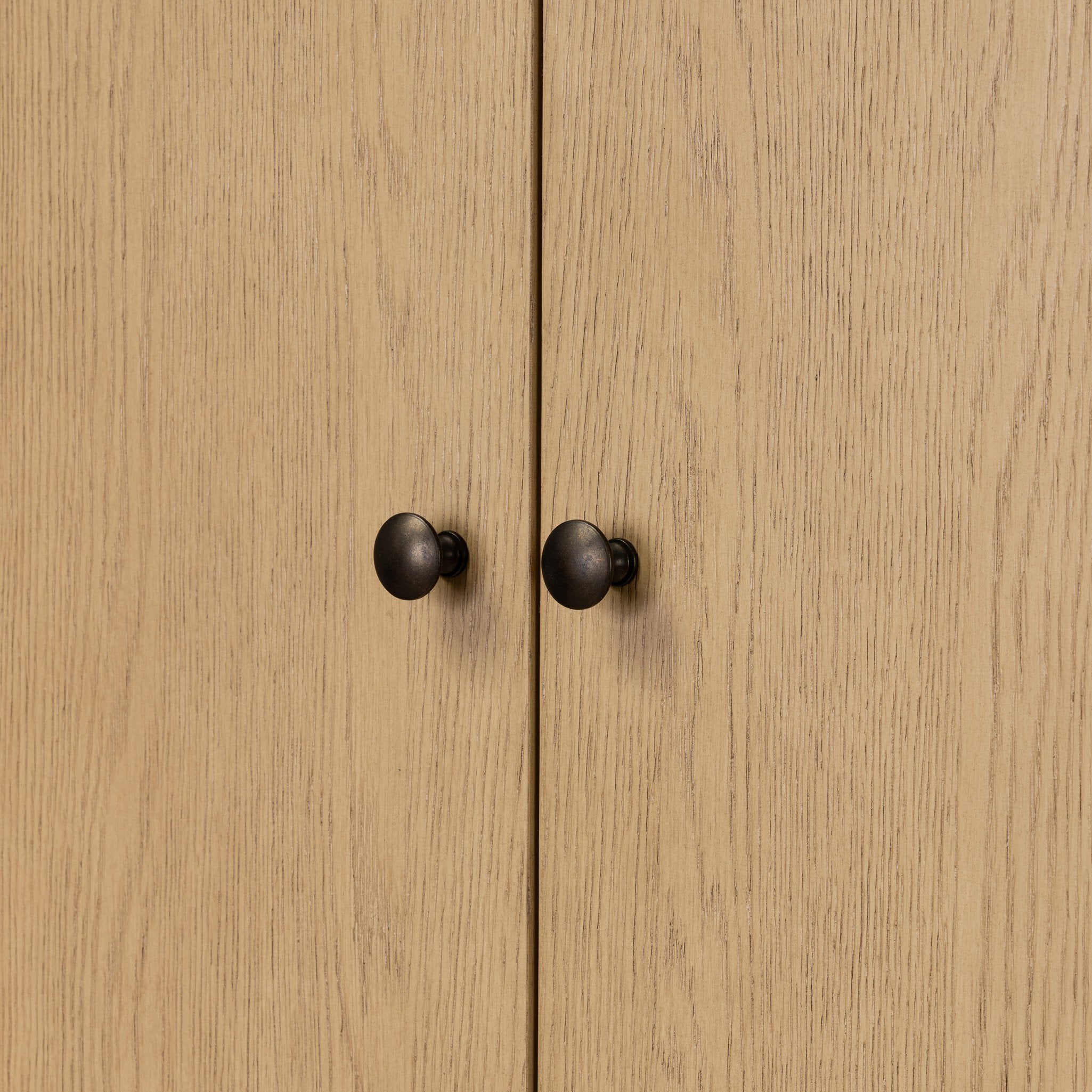 Four Hands Anthem Satin Light Wash Oak Bath Storage material and finish detail