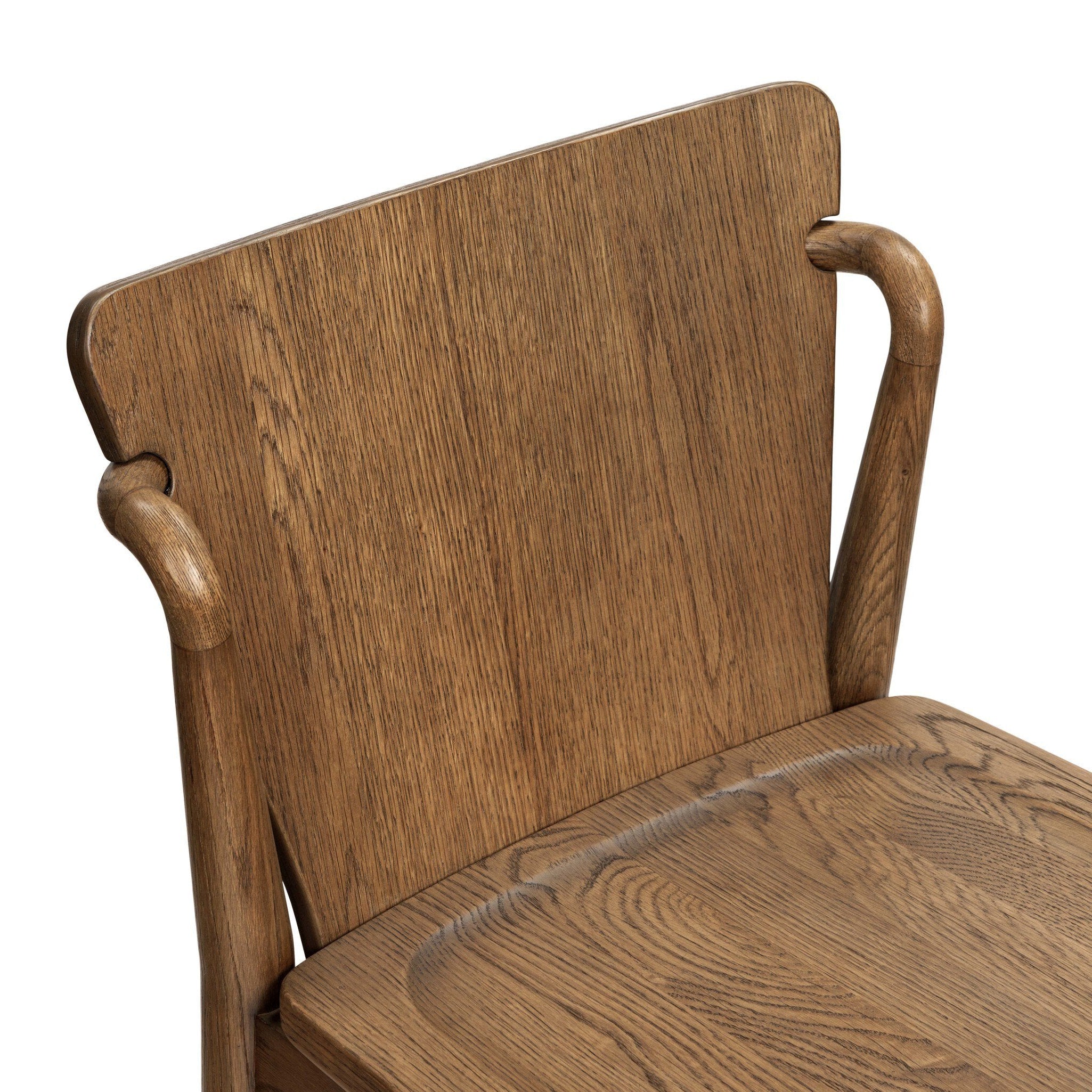 Four Hands Ankeny Amber Oak Dining Chair material and finish detail