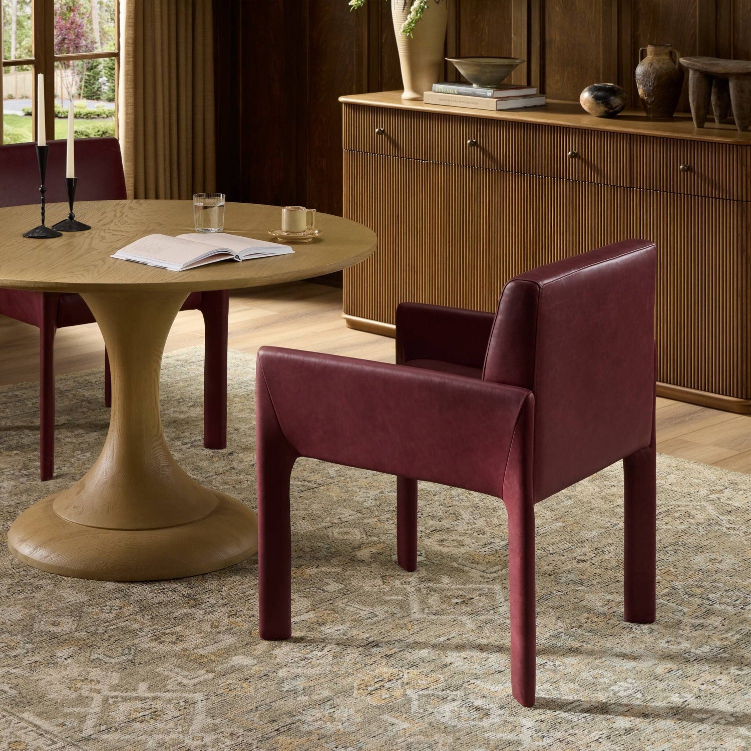 Four Hands Graford Dulane Burgundy Dining Chair