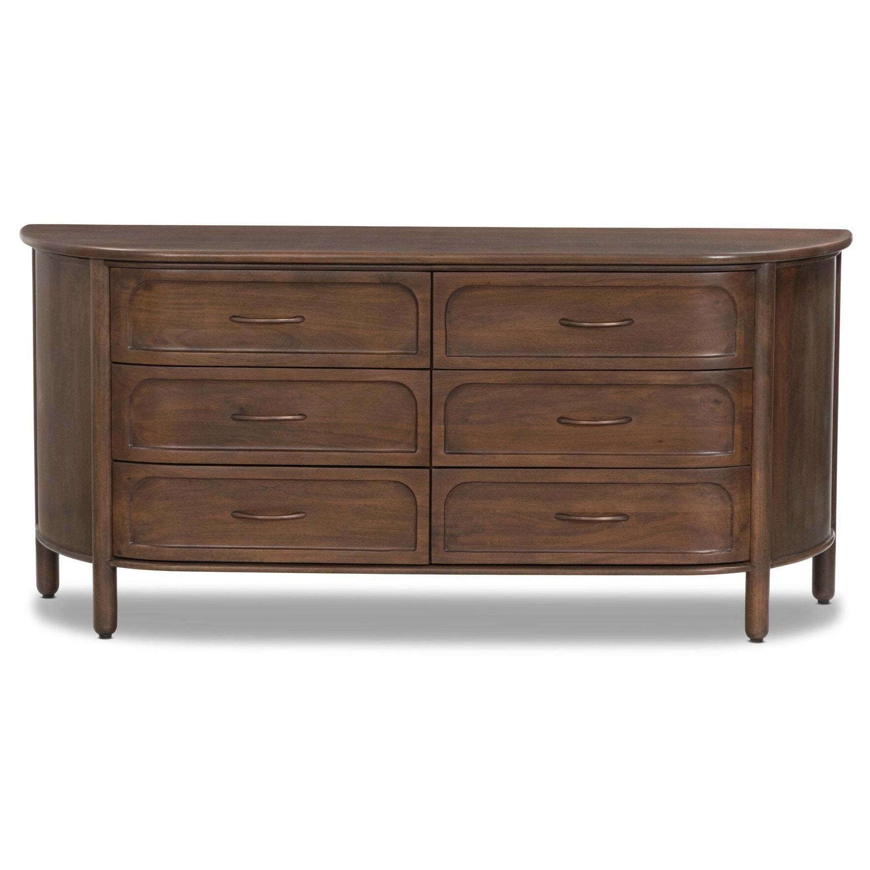 Four Hands Divion Warm Brown Mango 6 Drawer Dresser front view