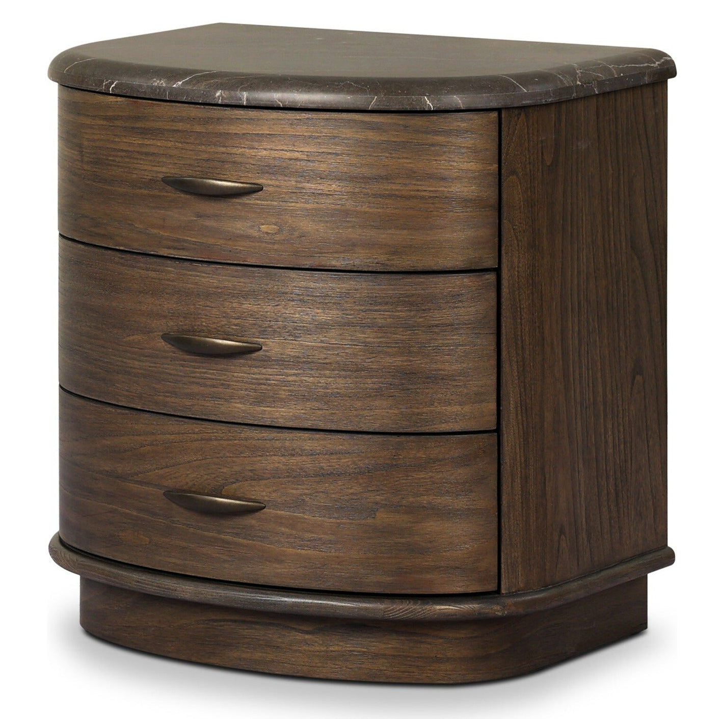 Four Hands Tovae Honed Coffee Marble Nightstand