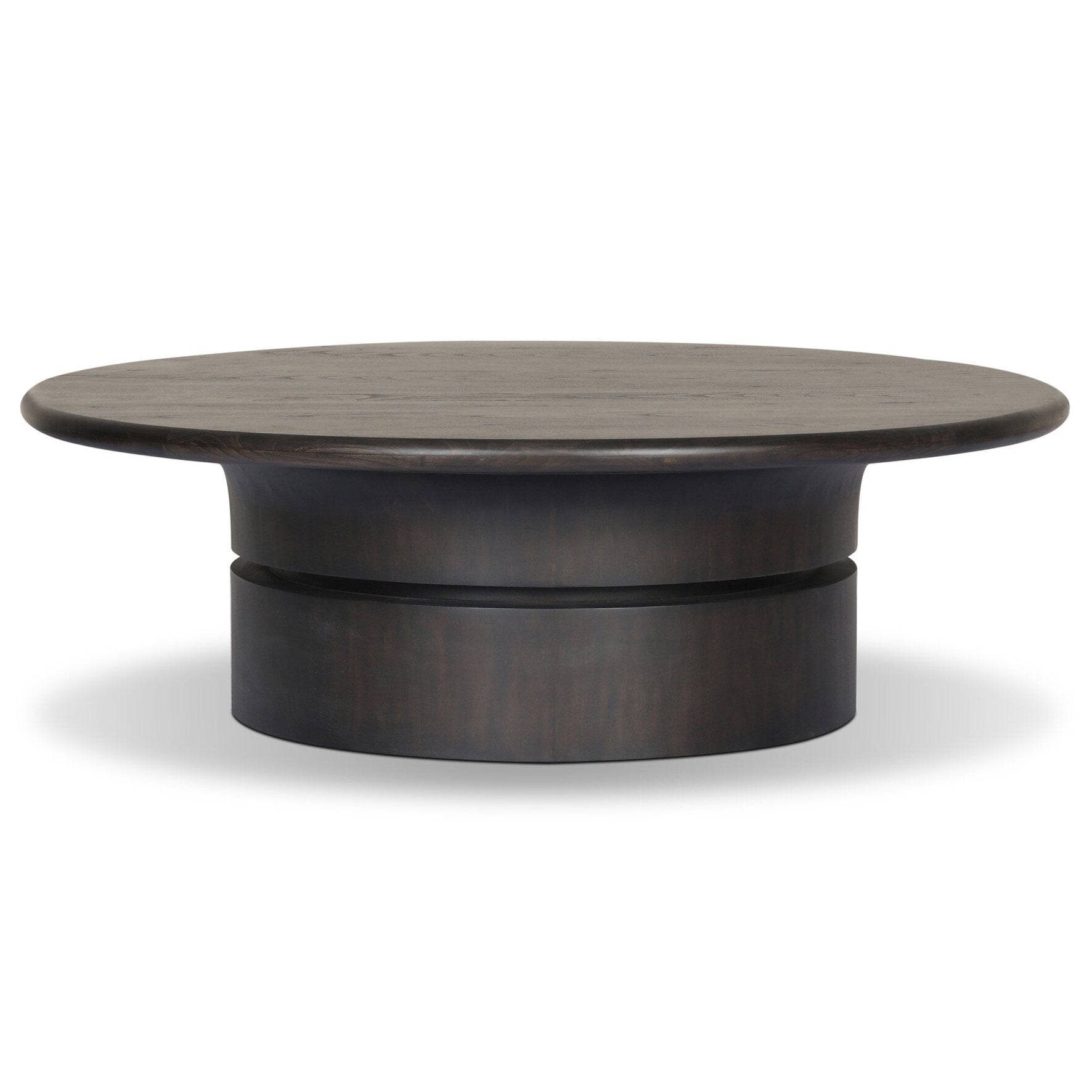 Four Hands Fleur Smoked Black Sungkai Coffee Table — back view