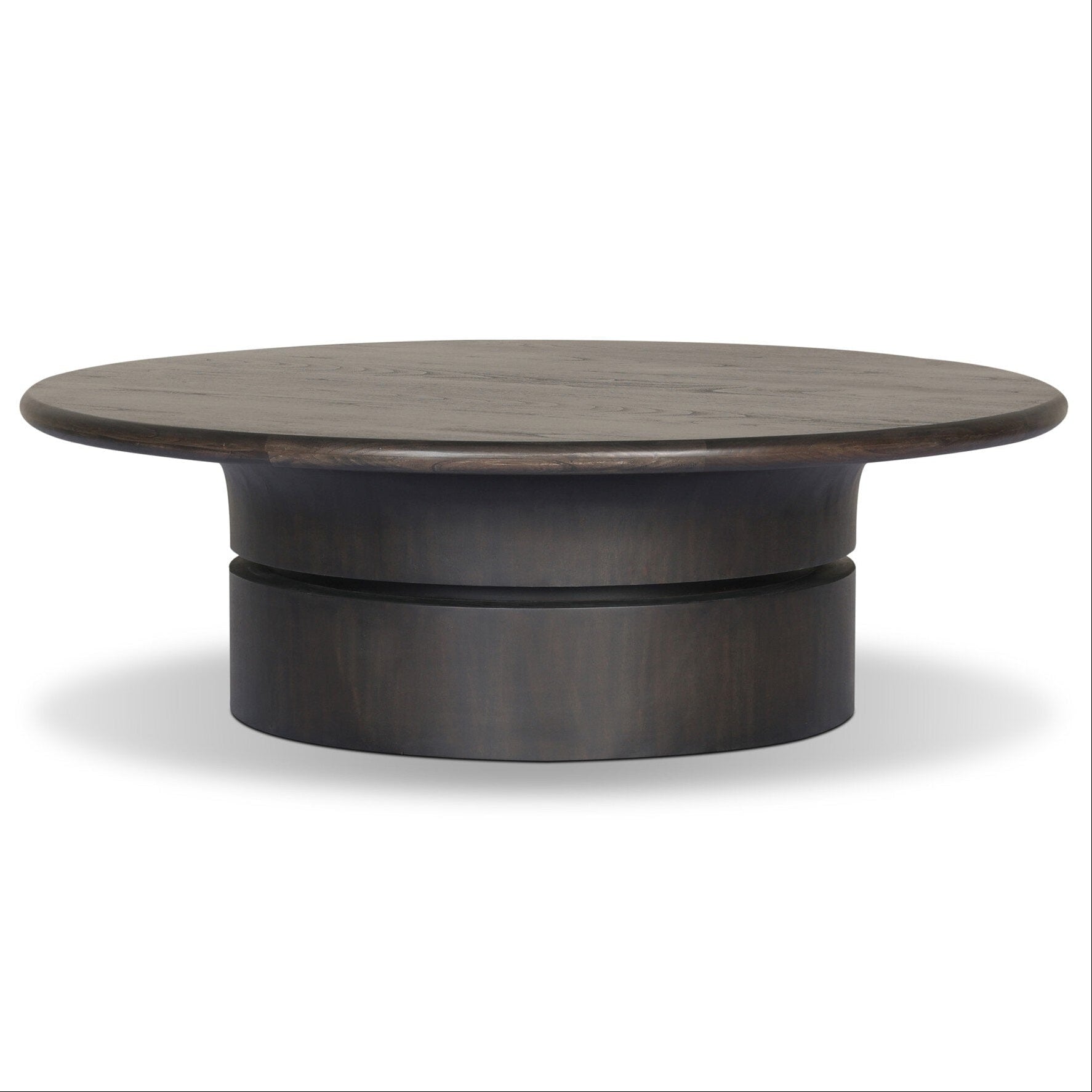 Four Hands Fleur Smoked Black Sungkai Coffee Table — styled view