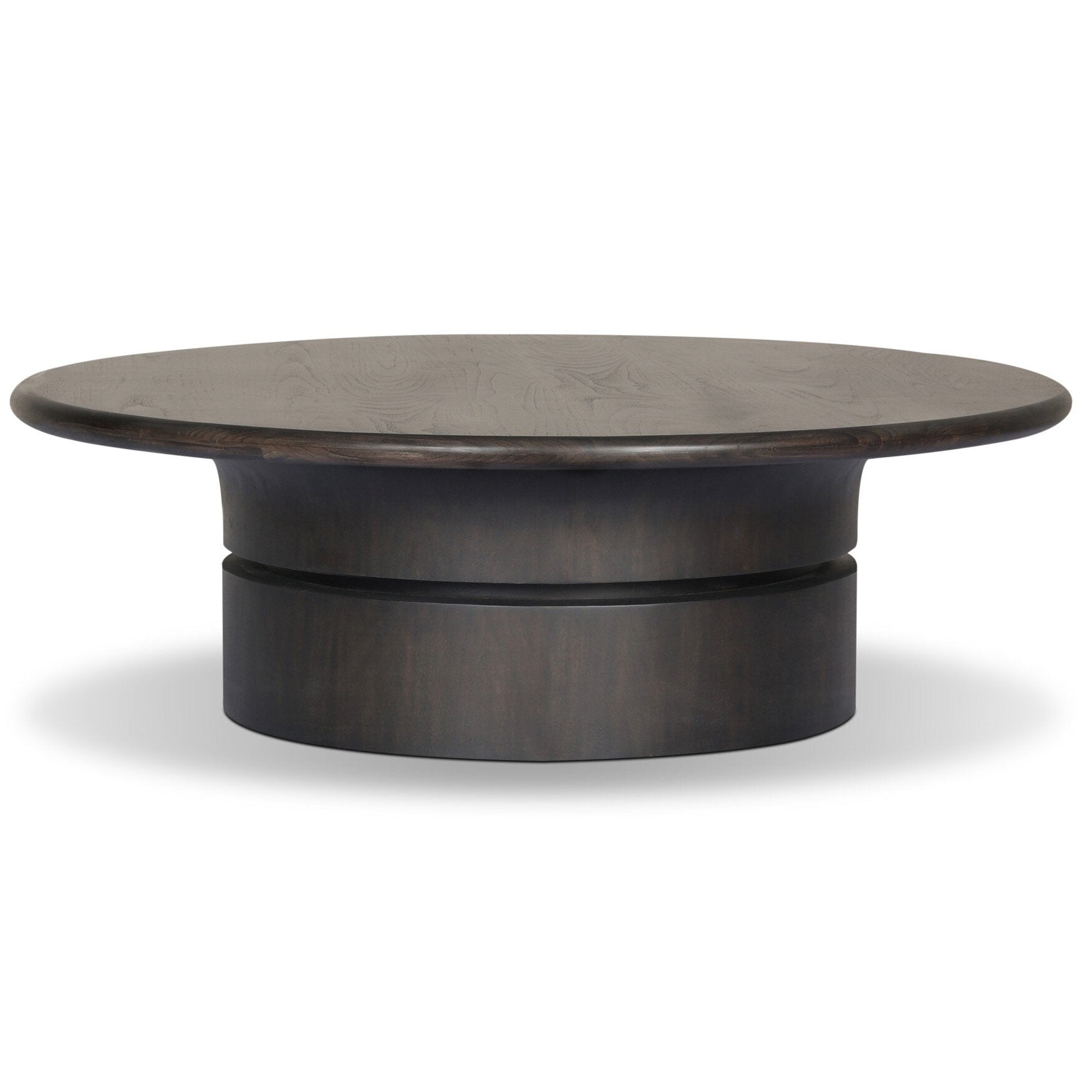 Four Hands Fleur Smoked Black Sungkai Coffee Table — side view