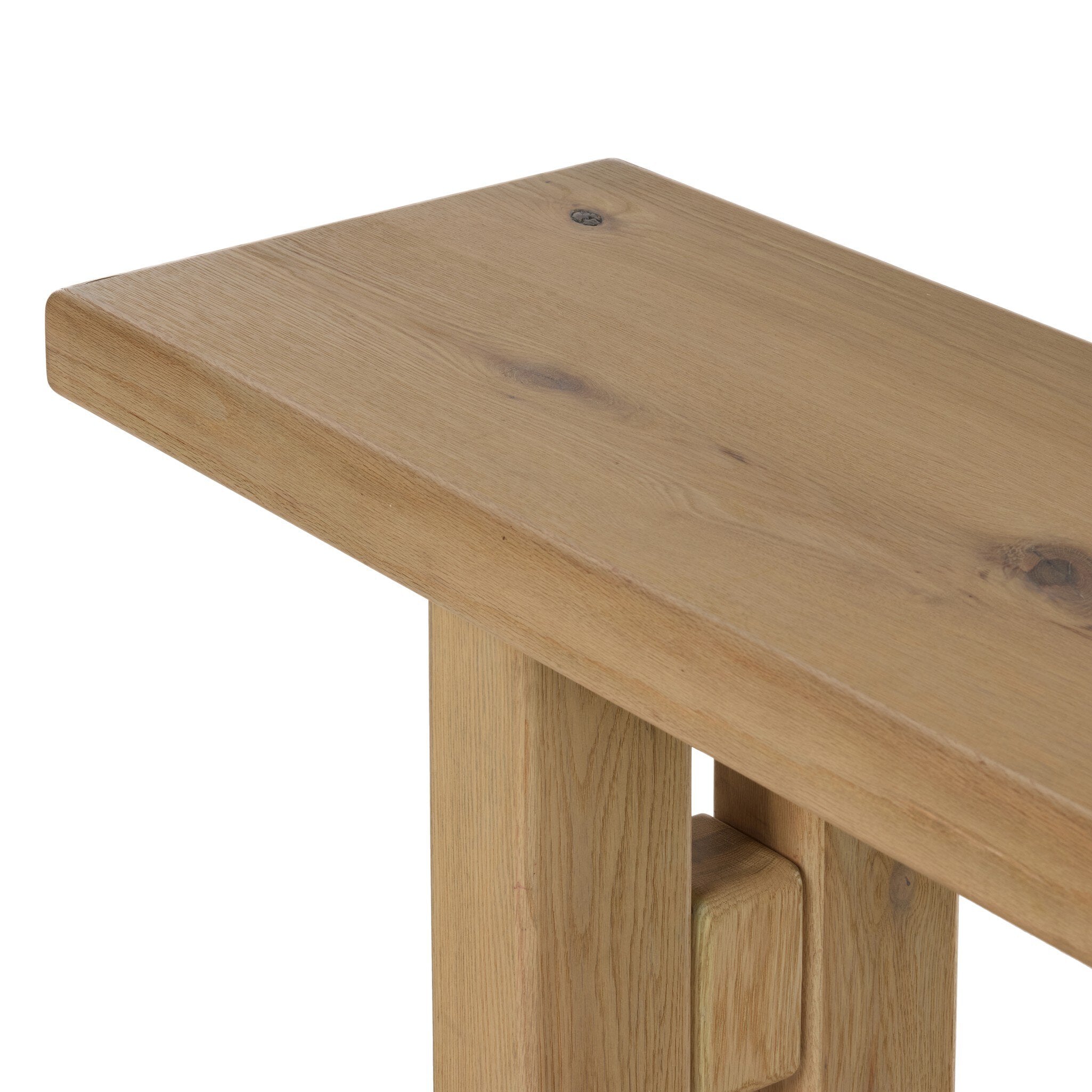 Four Hands Ottie Bleached Oak Console Table — construction detail