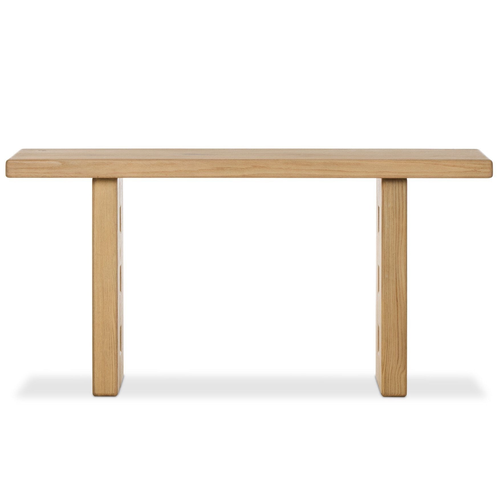 Four Hands Ottie Bleached Oak Console Table — front view