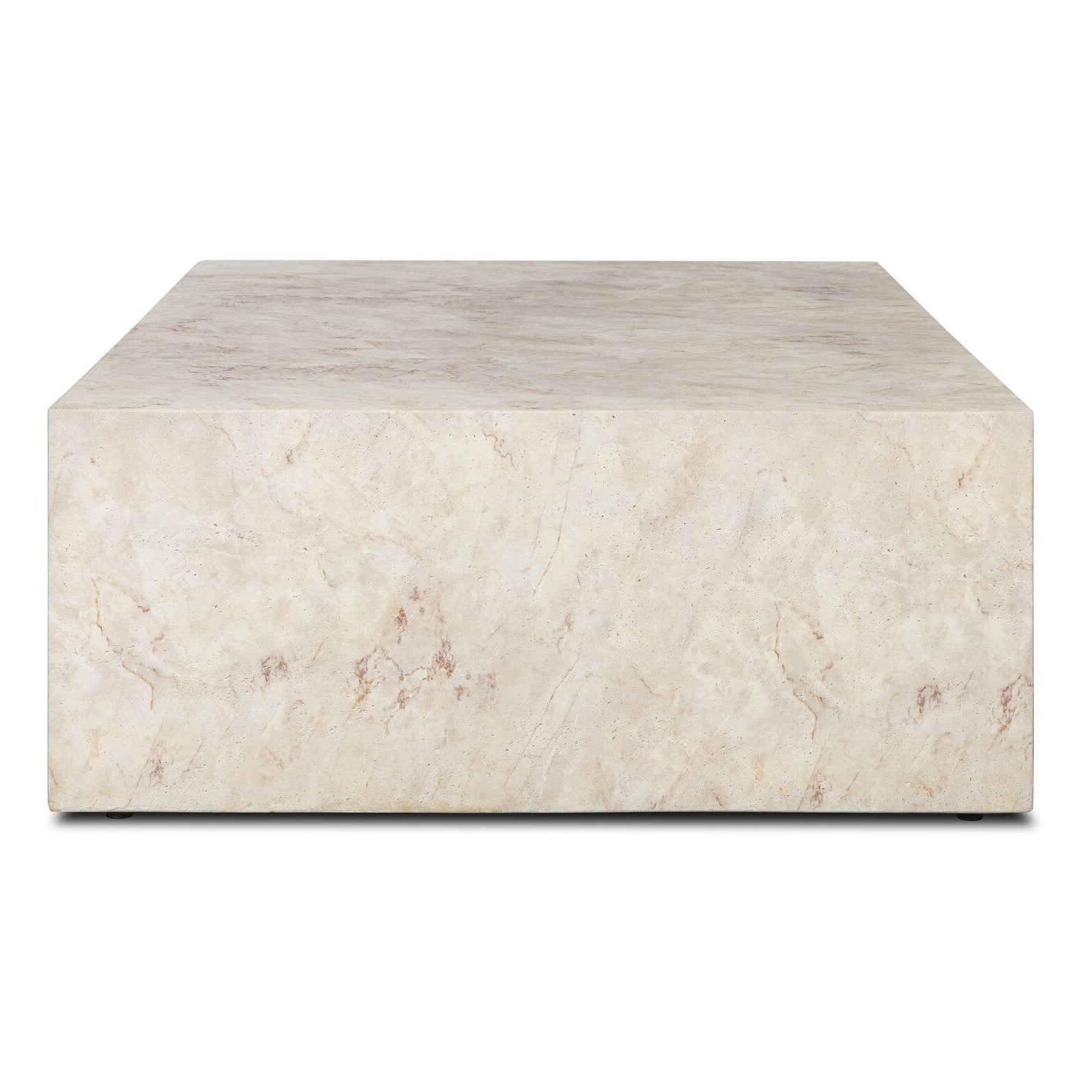 Four Hands Ludlow Natural Veined Concrete Outdoor Coffee Table — side view