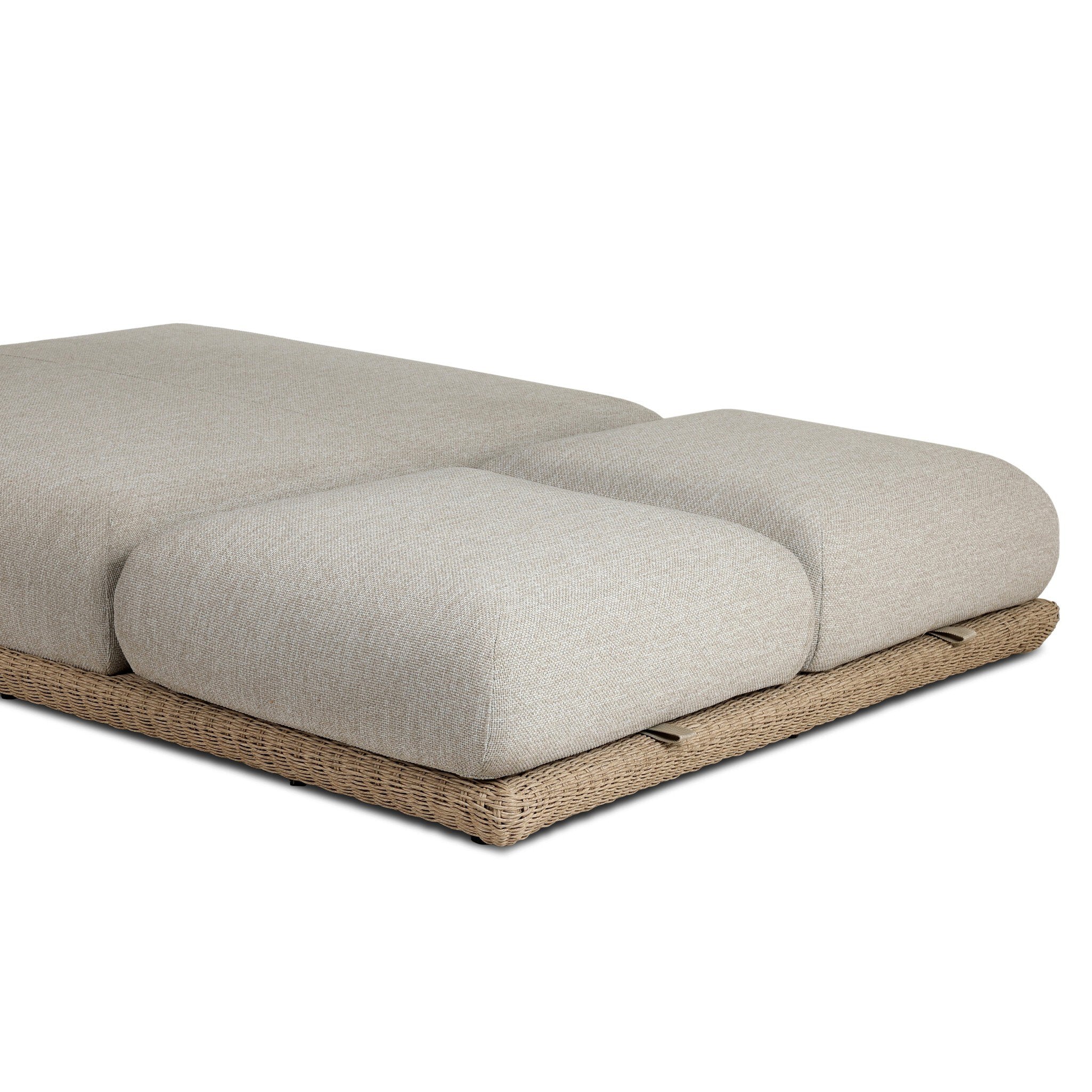 Four Hands Evander Ramiro Ecru Outdoor Double Chaise — finish detail