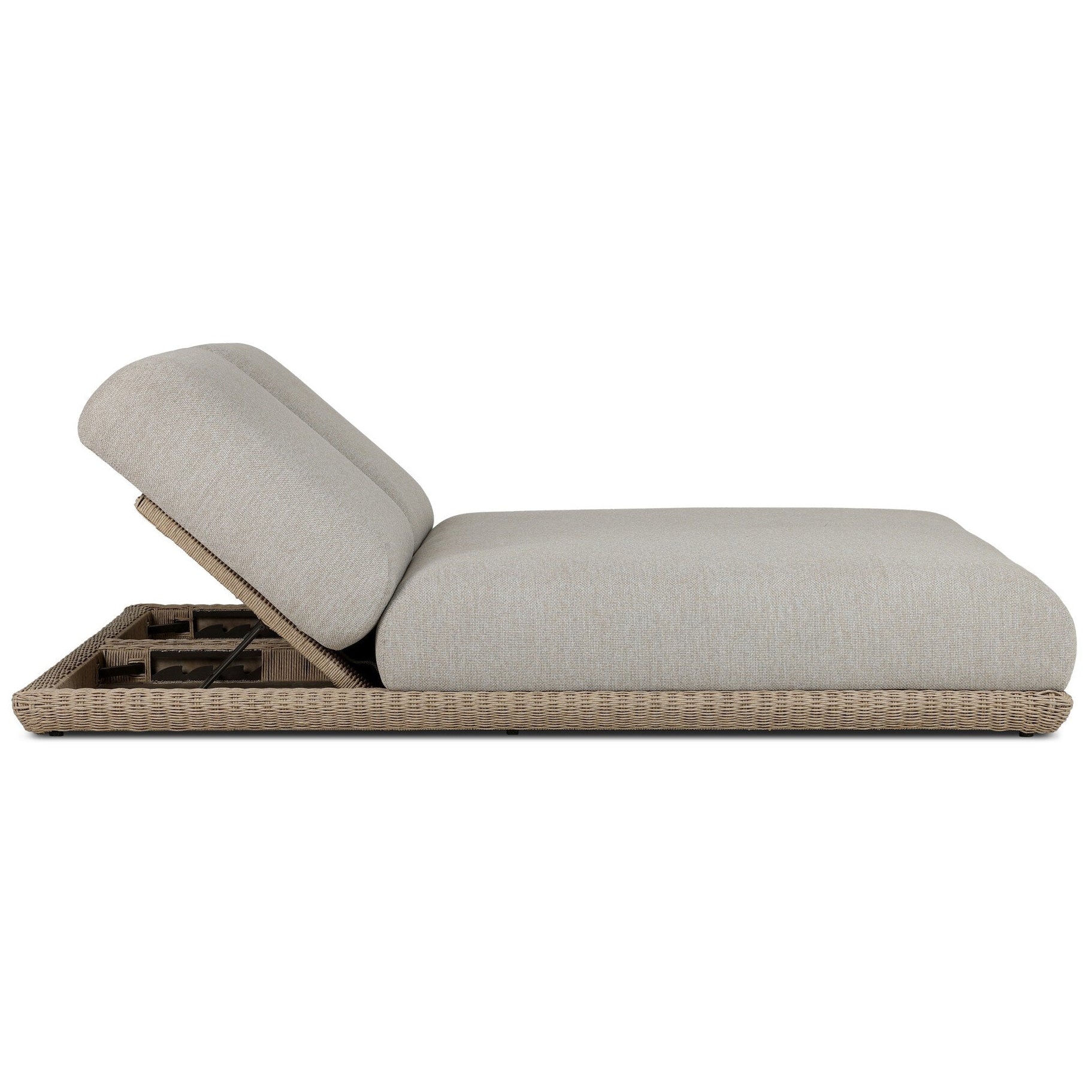 Four Hands Evander Ramiro Ecru Outdoor Double Chaise — side view