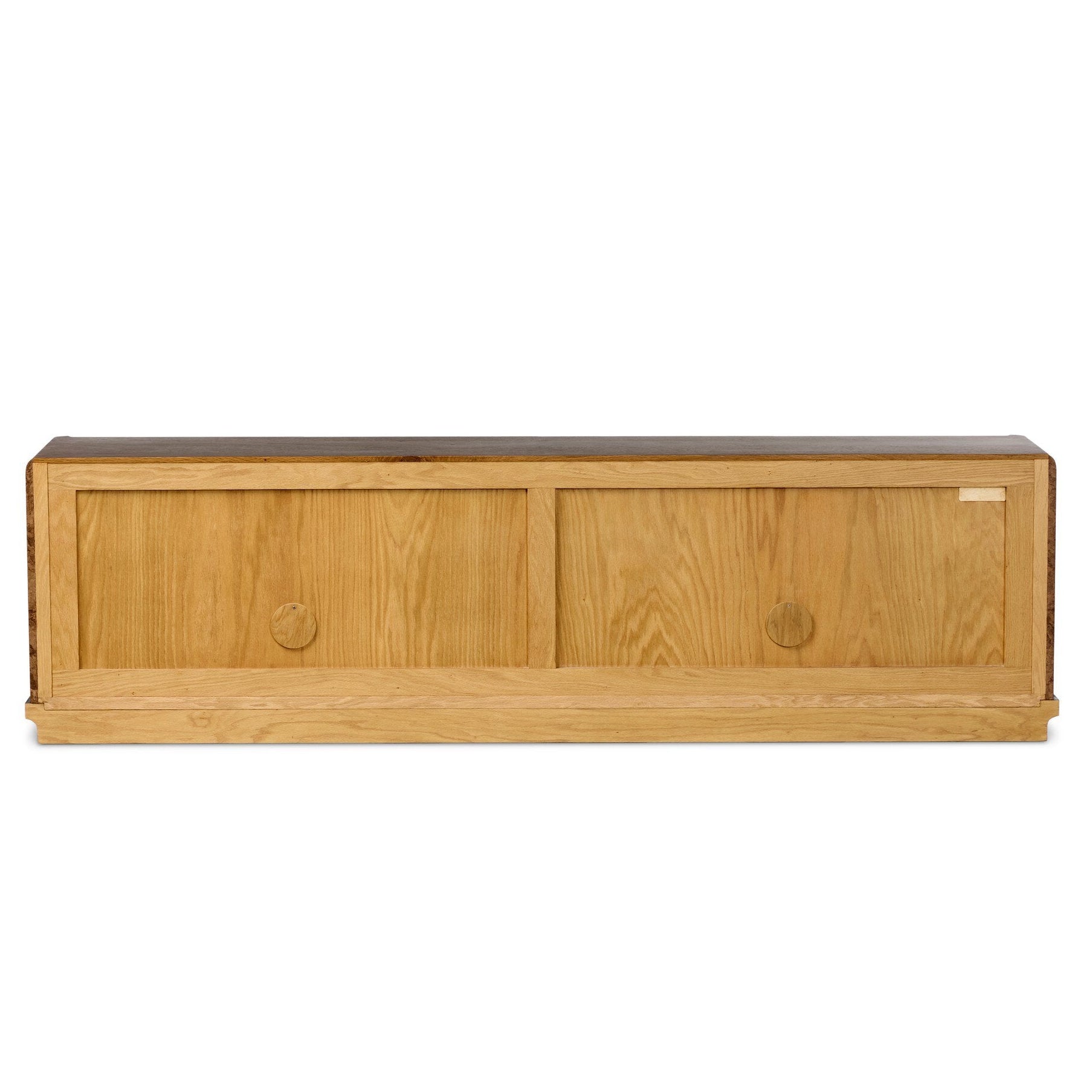 Four Hands Cambros Dark Bark Paper Media Console — back view