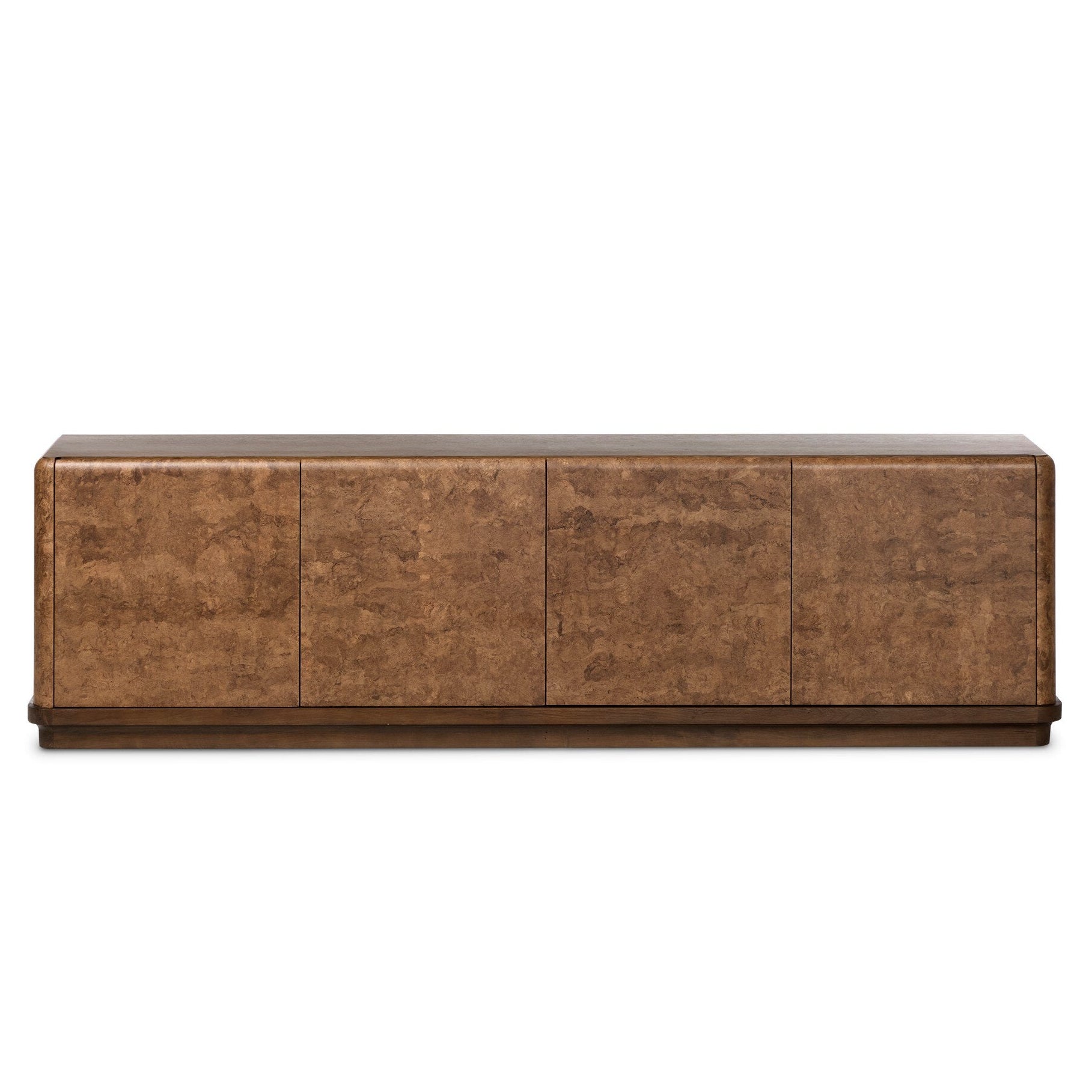 Four Hands Cambros Dark Bark Paper Media Console — front view