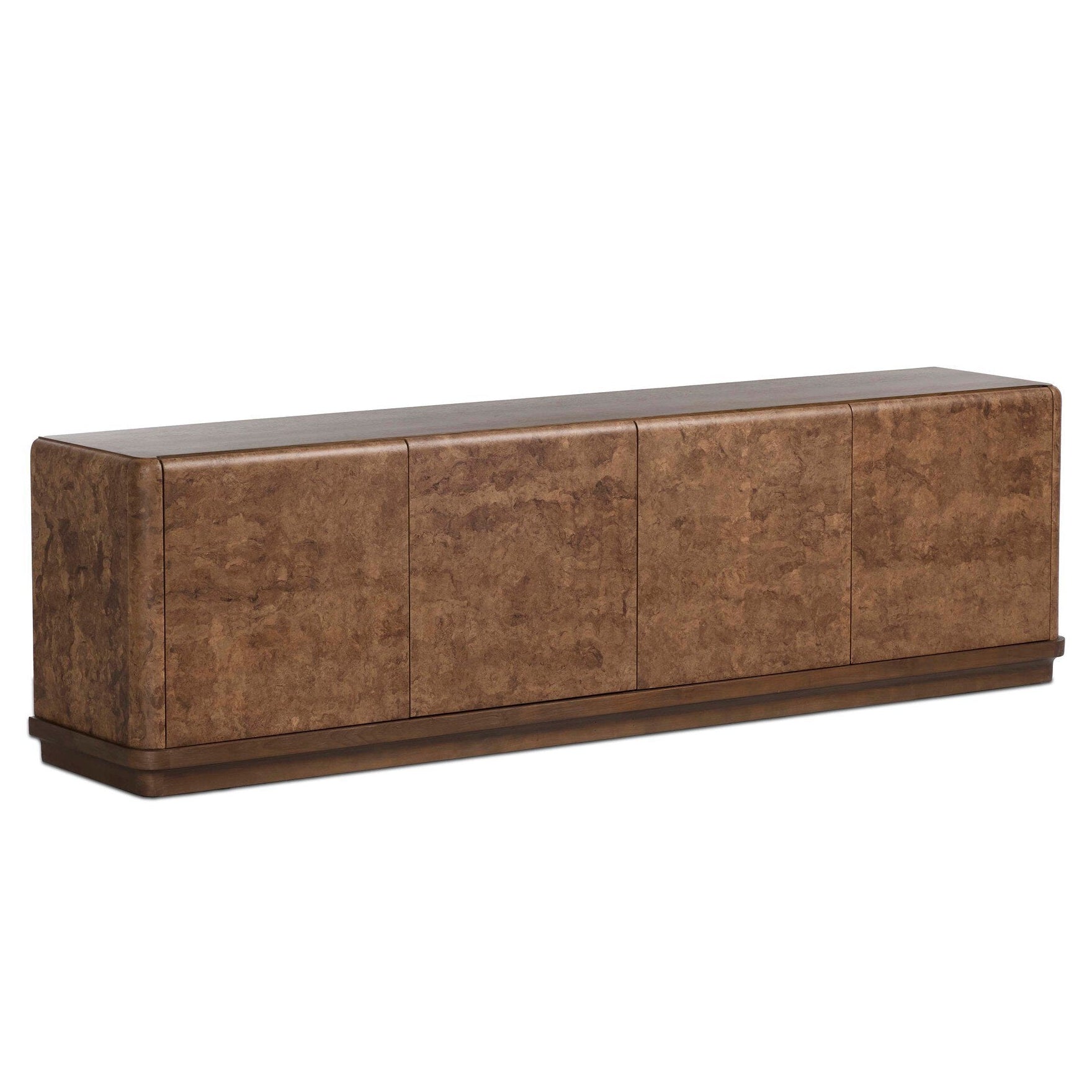 Four Hands Cambros Dark Bark Paper Media Console — styled view