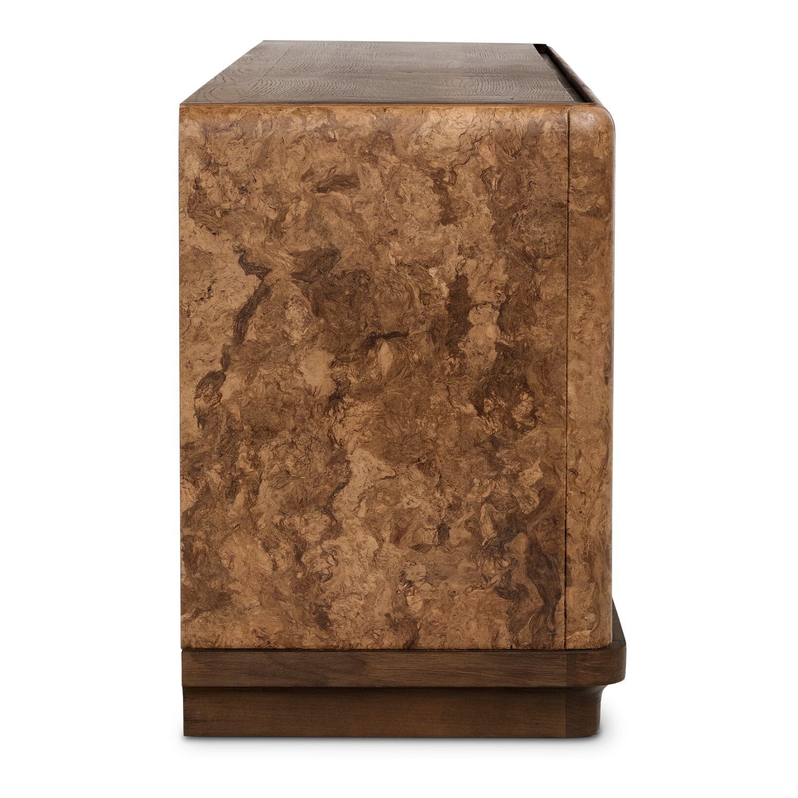 Four Hands Cambros Dark Bark Paper Media Console — side view