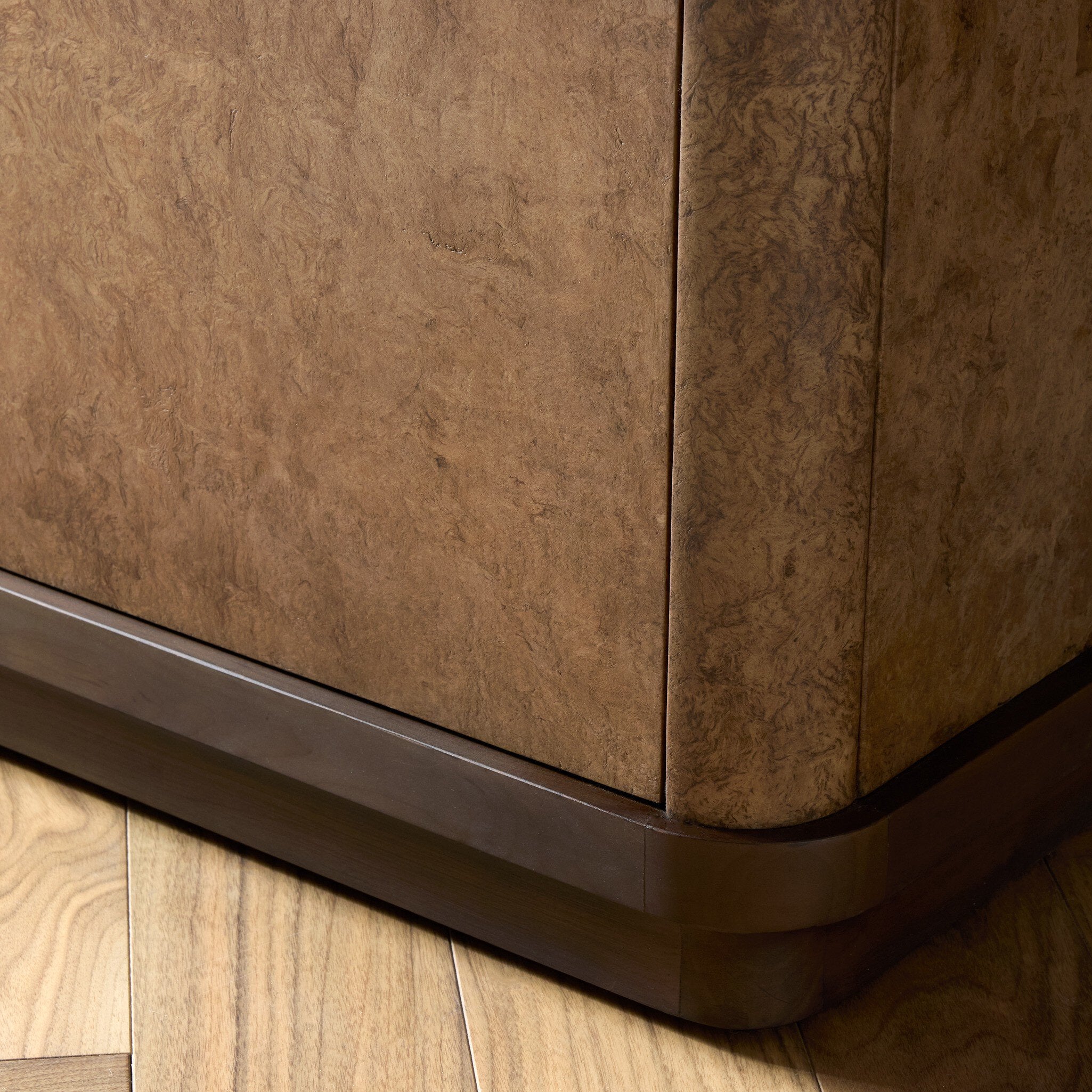 Four Hands Cambros Dark Bark Paper Cabinet — finish detail