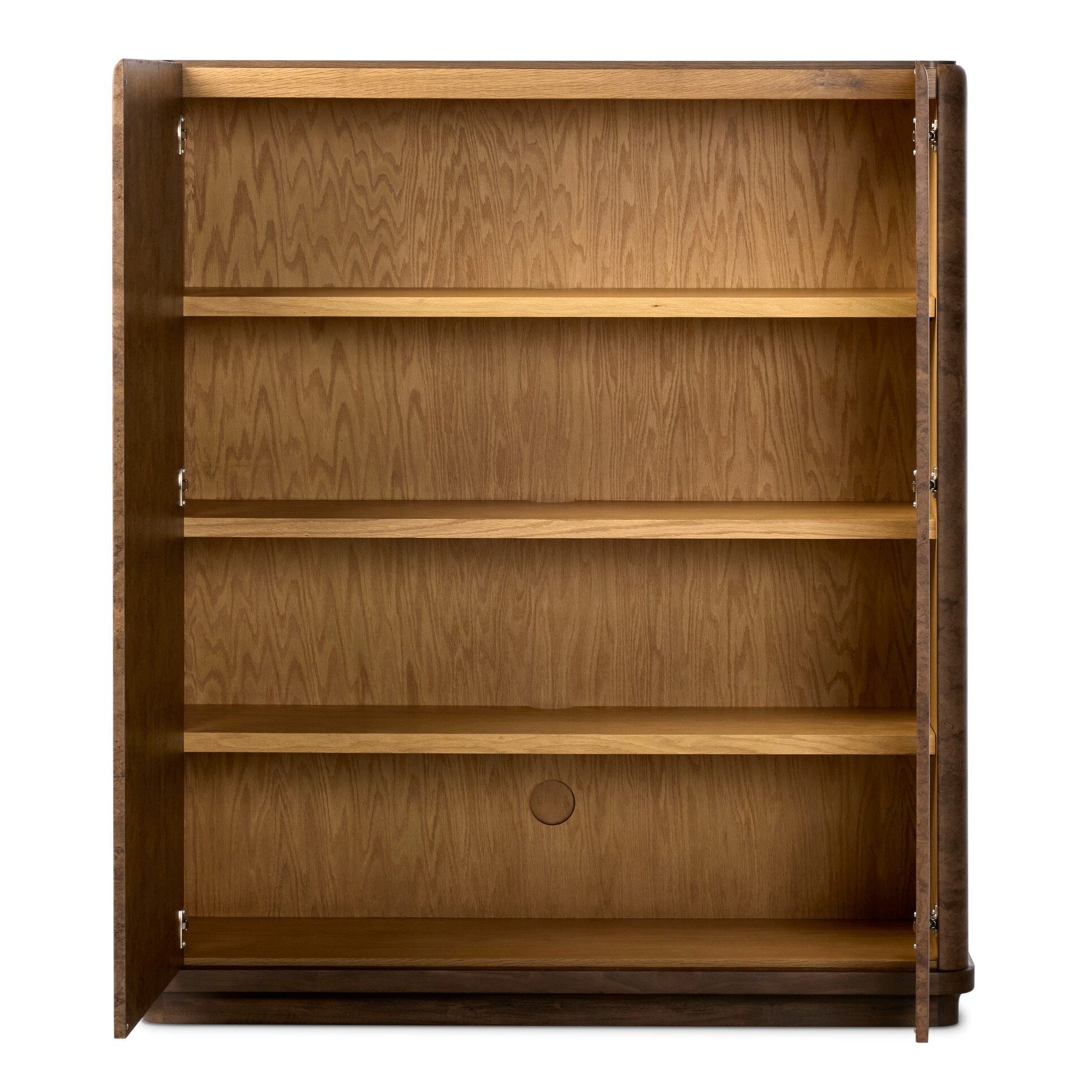 Four Hands Cambros Dark Bark Paper Cabinet — shown open (2)