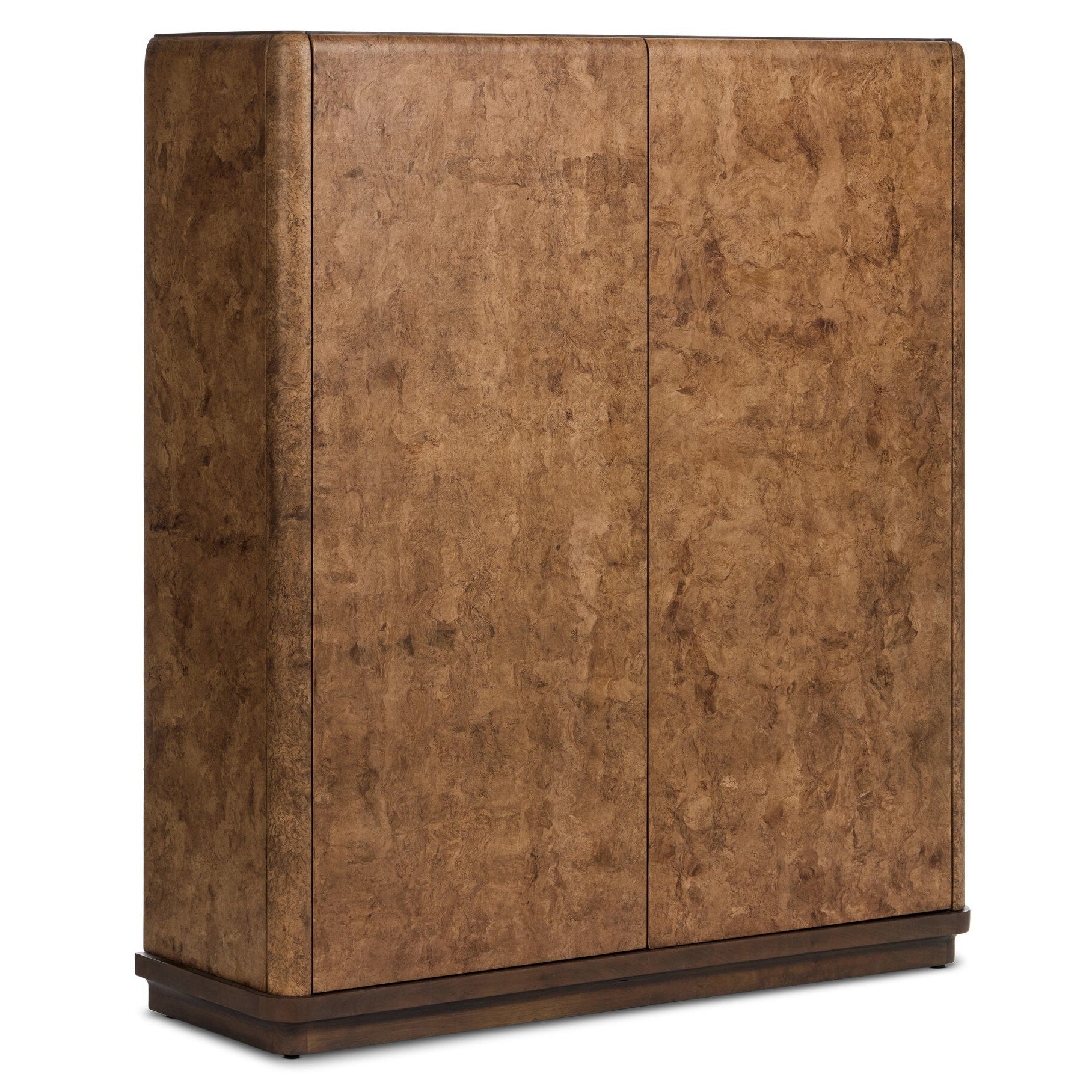 Four Hands Cambros Dark Bark Paper Cabinet — styled view