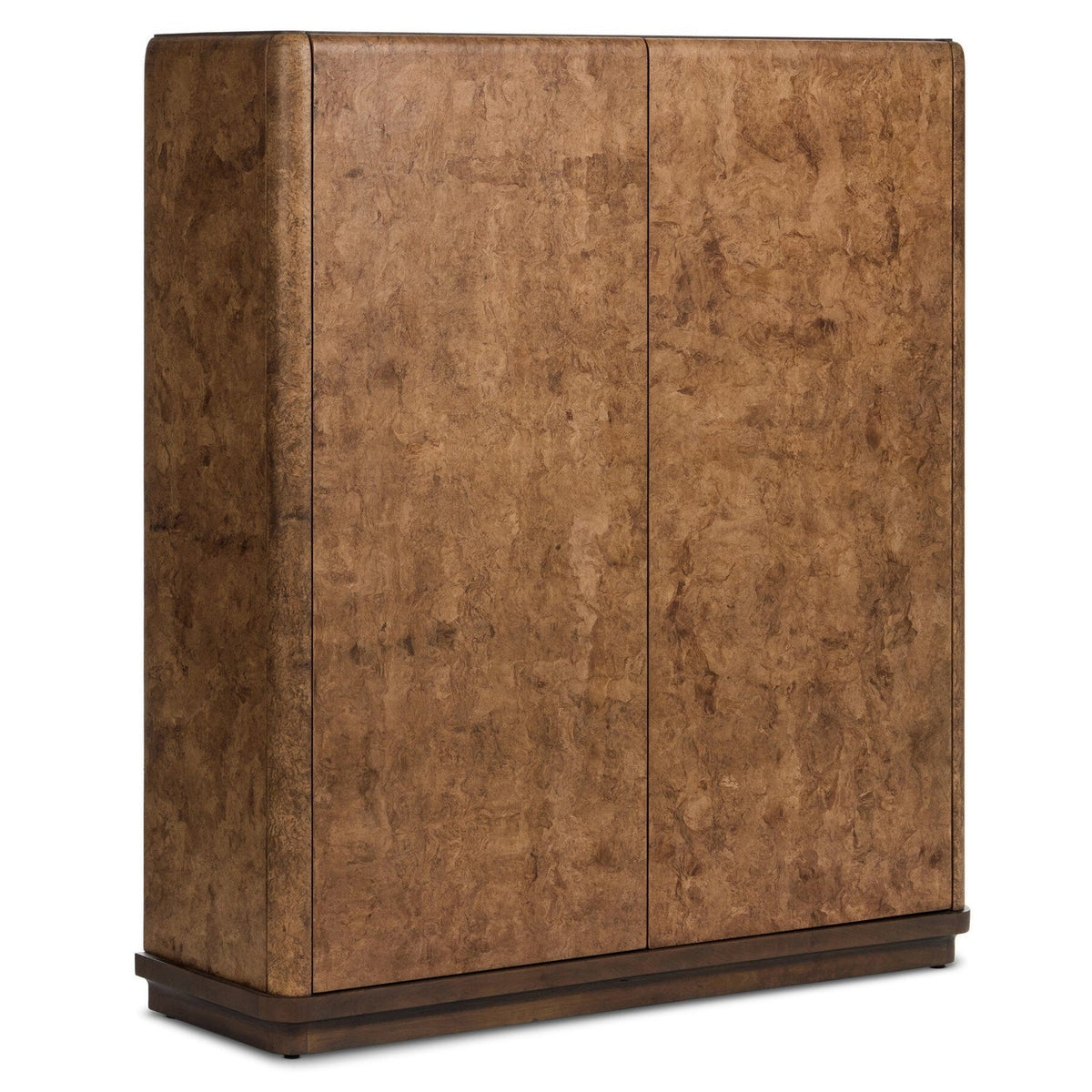 Four Hands Cambros Dark Bark Paper Cabinet — styled view