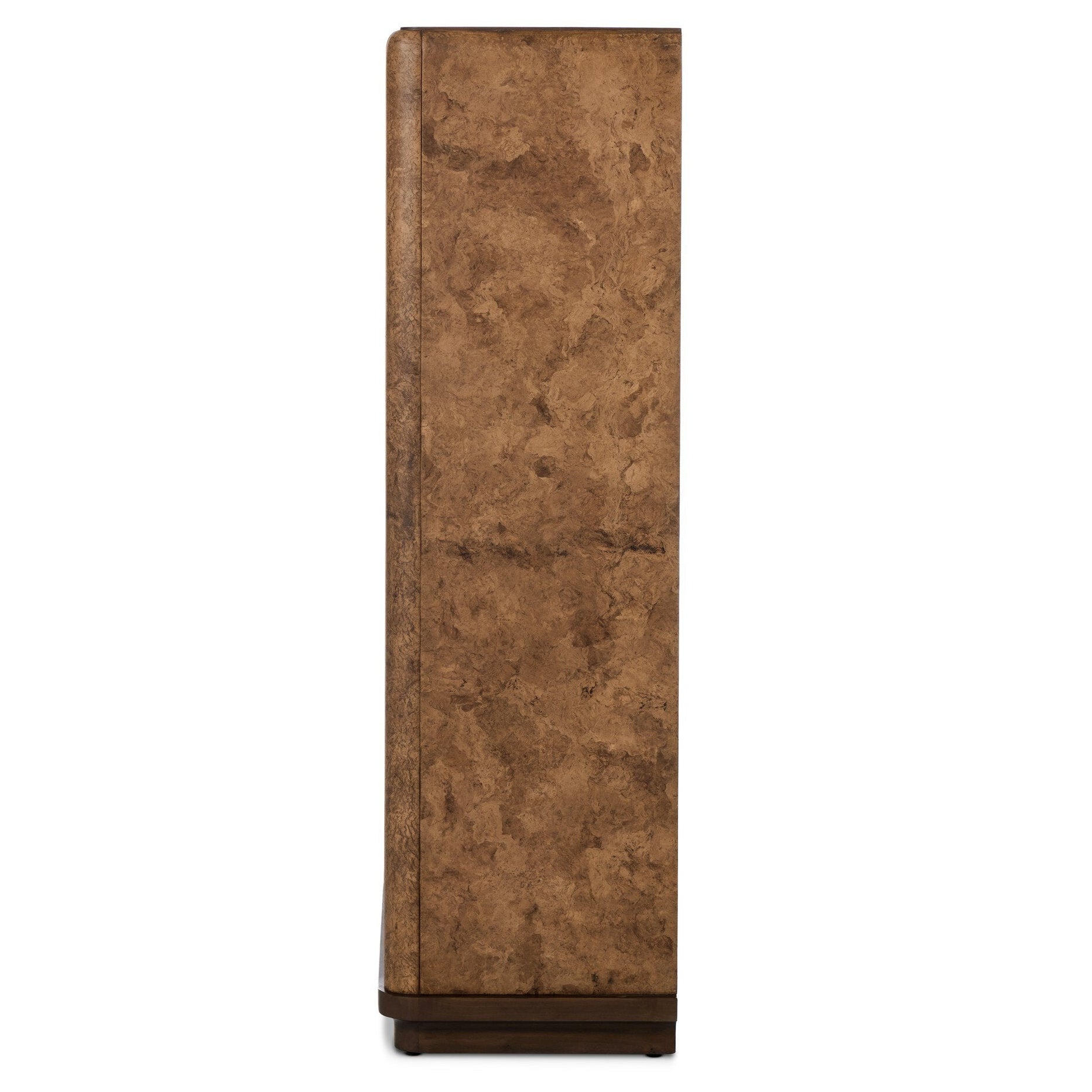 Four Hands Cambros Dark Bark Paper Cabinet — side view