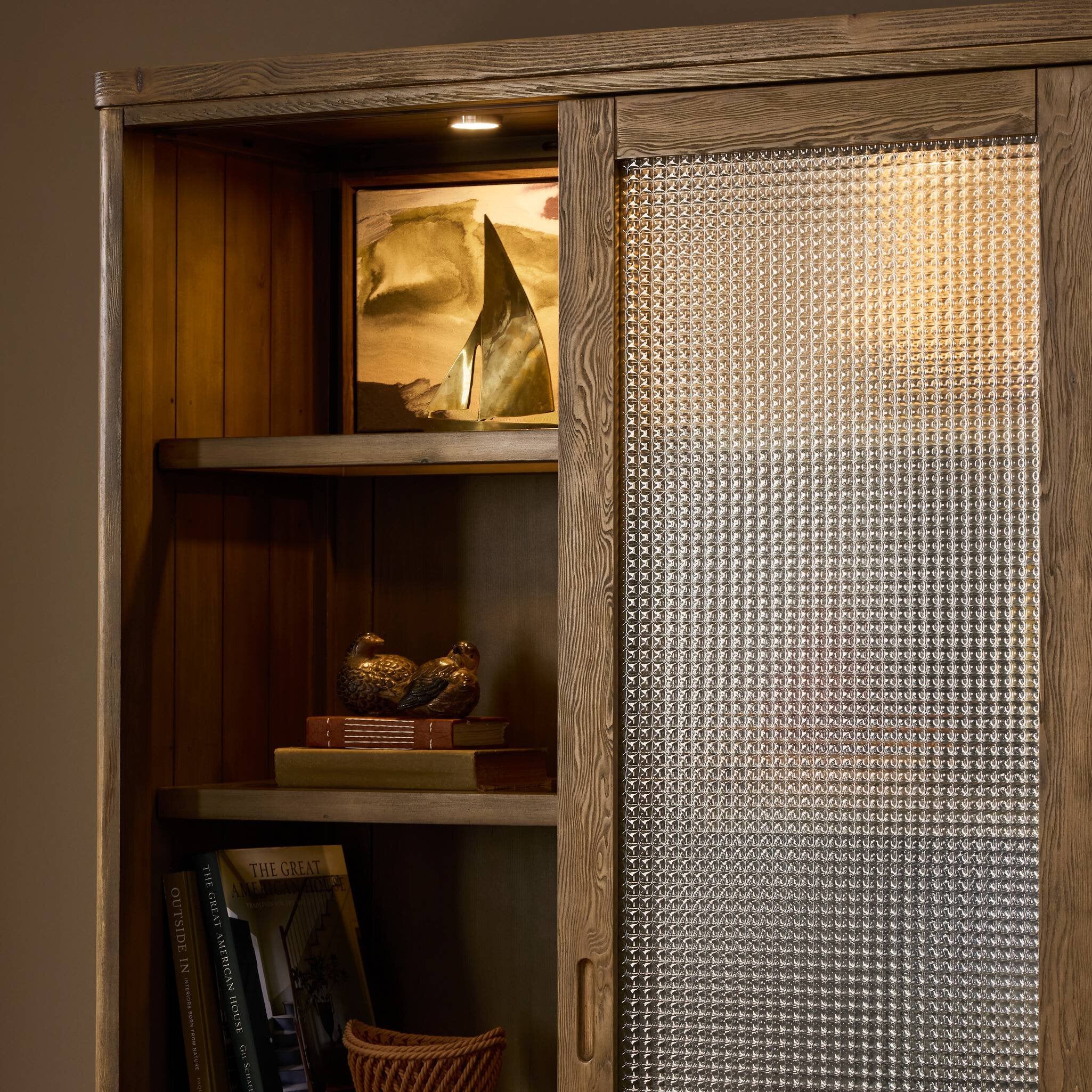 Four Hands Foster Sandy Hemlock Cabinet — finish and texture