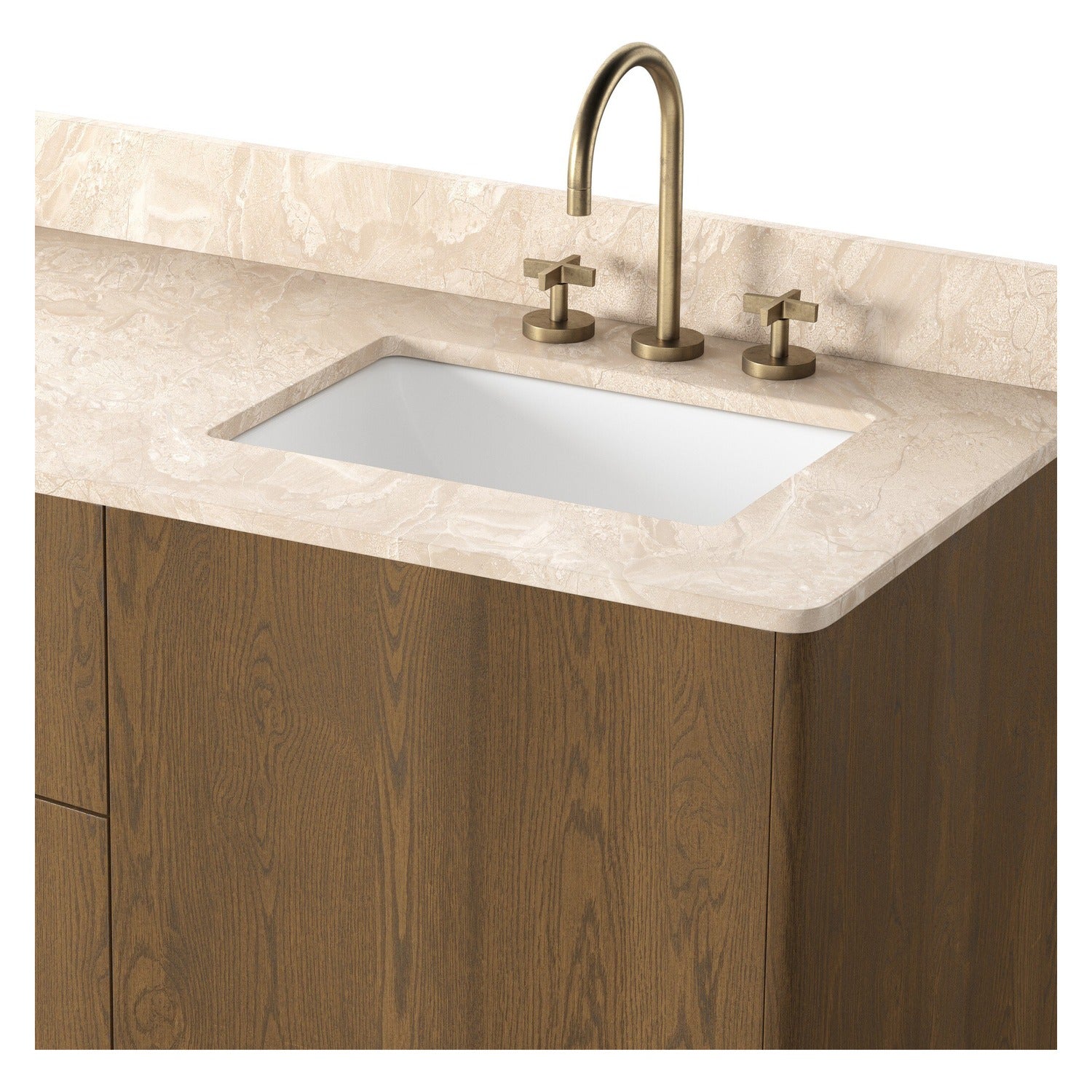 Four Hands Brookhurst Satin Drifted Oak Double Vanity