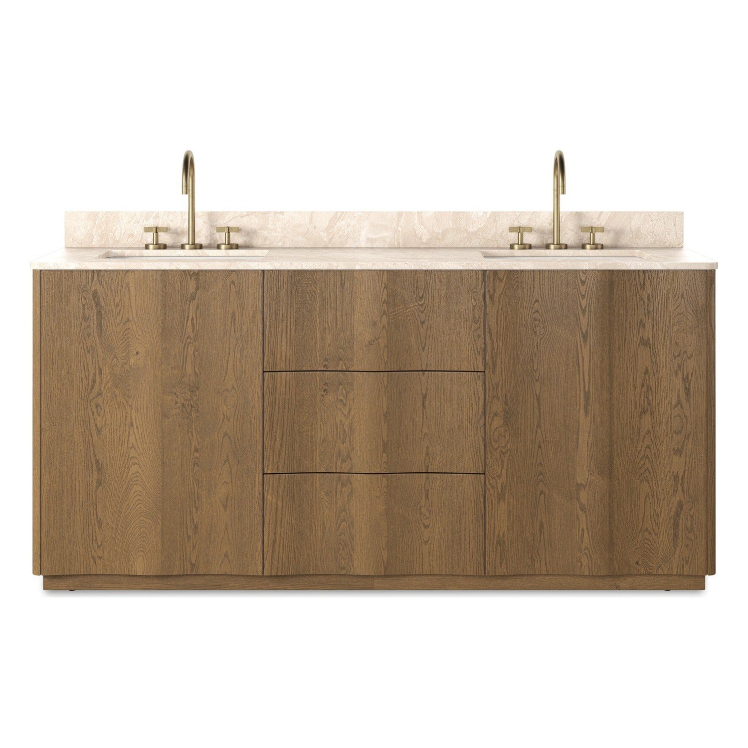 Four Hands Brookhurst Satin Drifted Oak Double Vanity