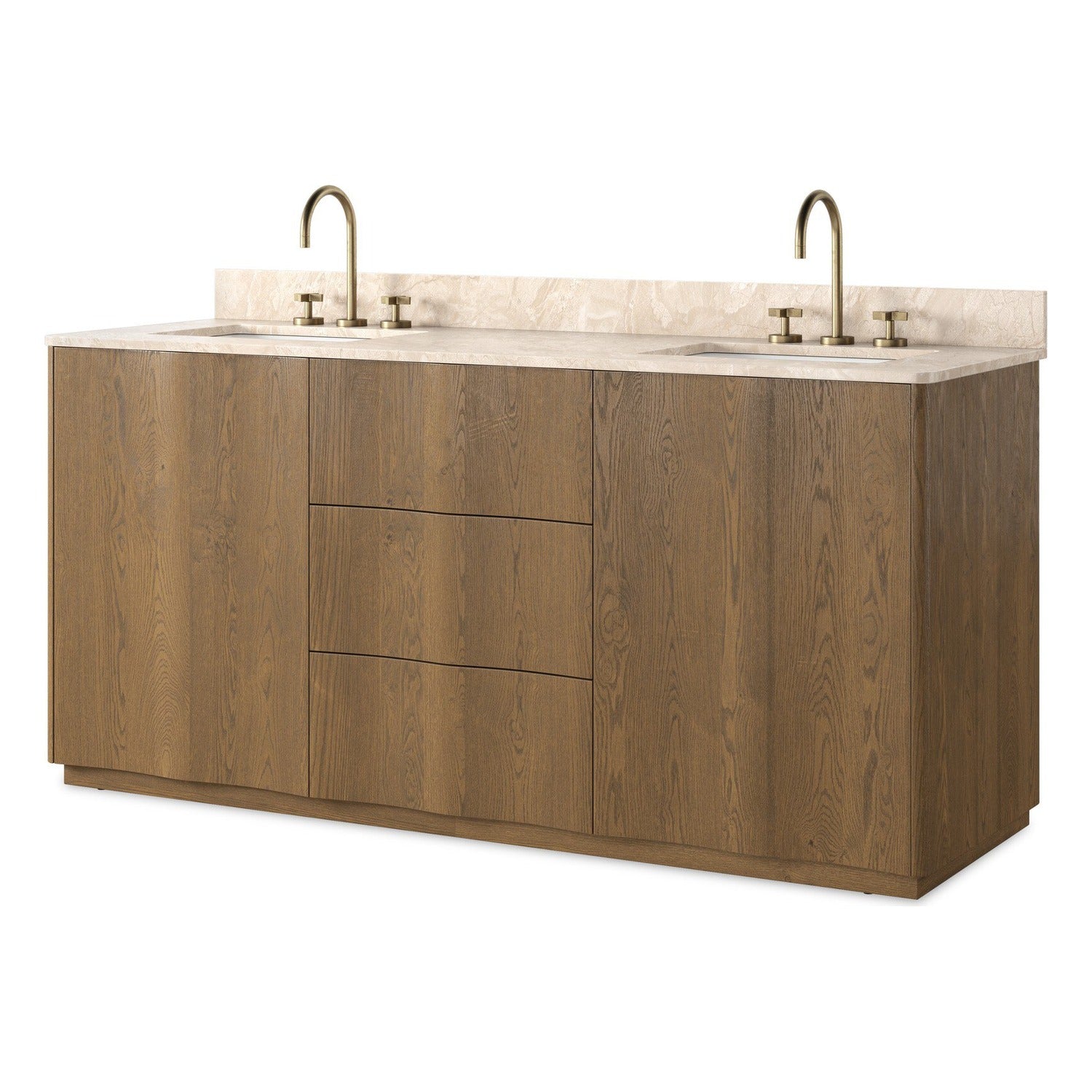Four Hands Brookhurst Satin Drifted Oak Double Vanity