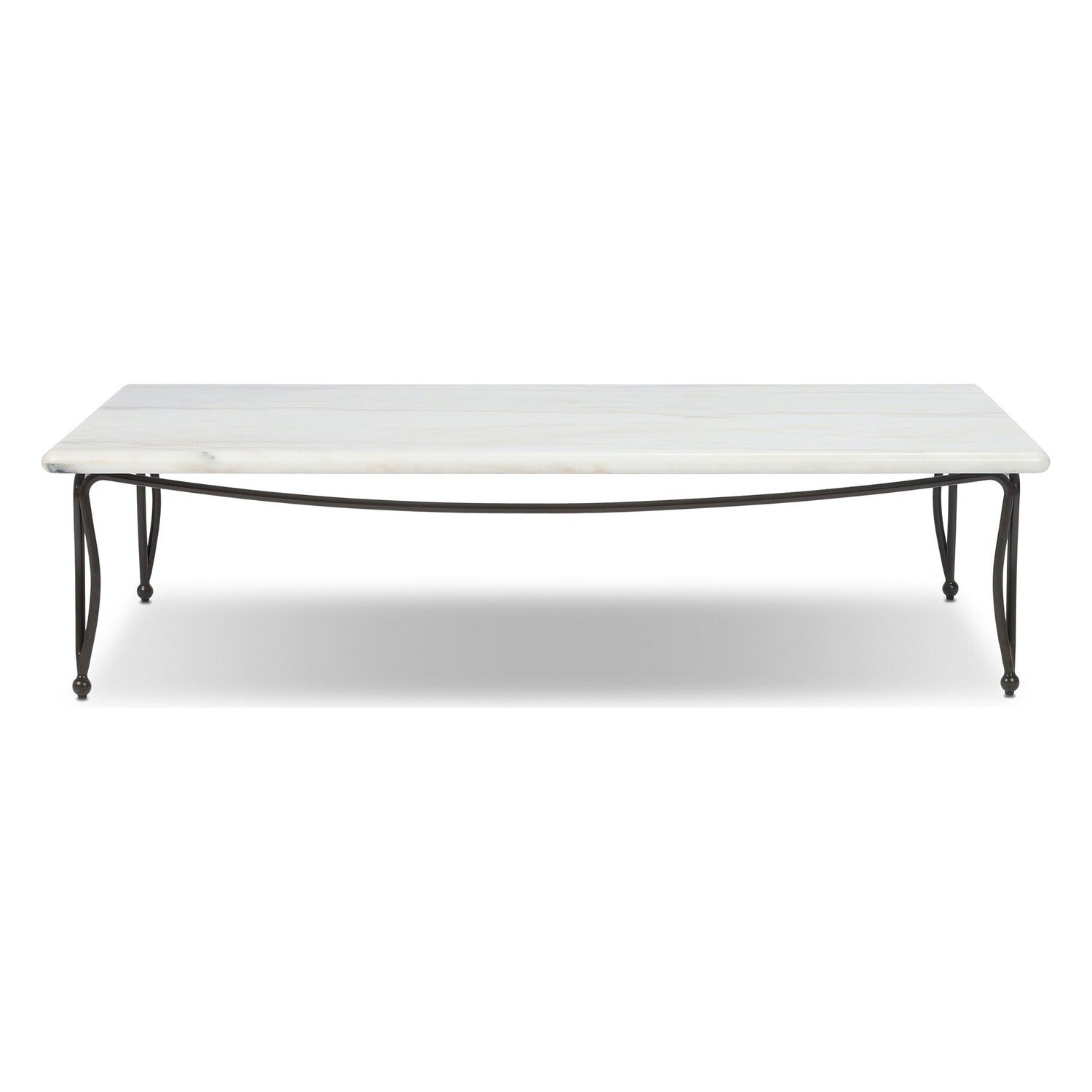 Four Hands Idalia White Marble Outdoor Coffee Table