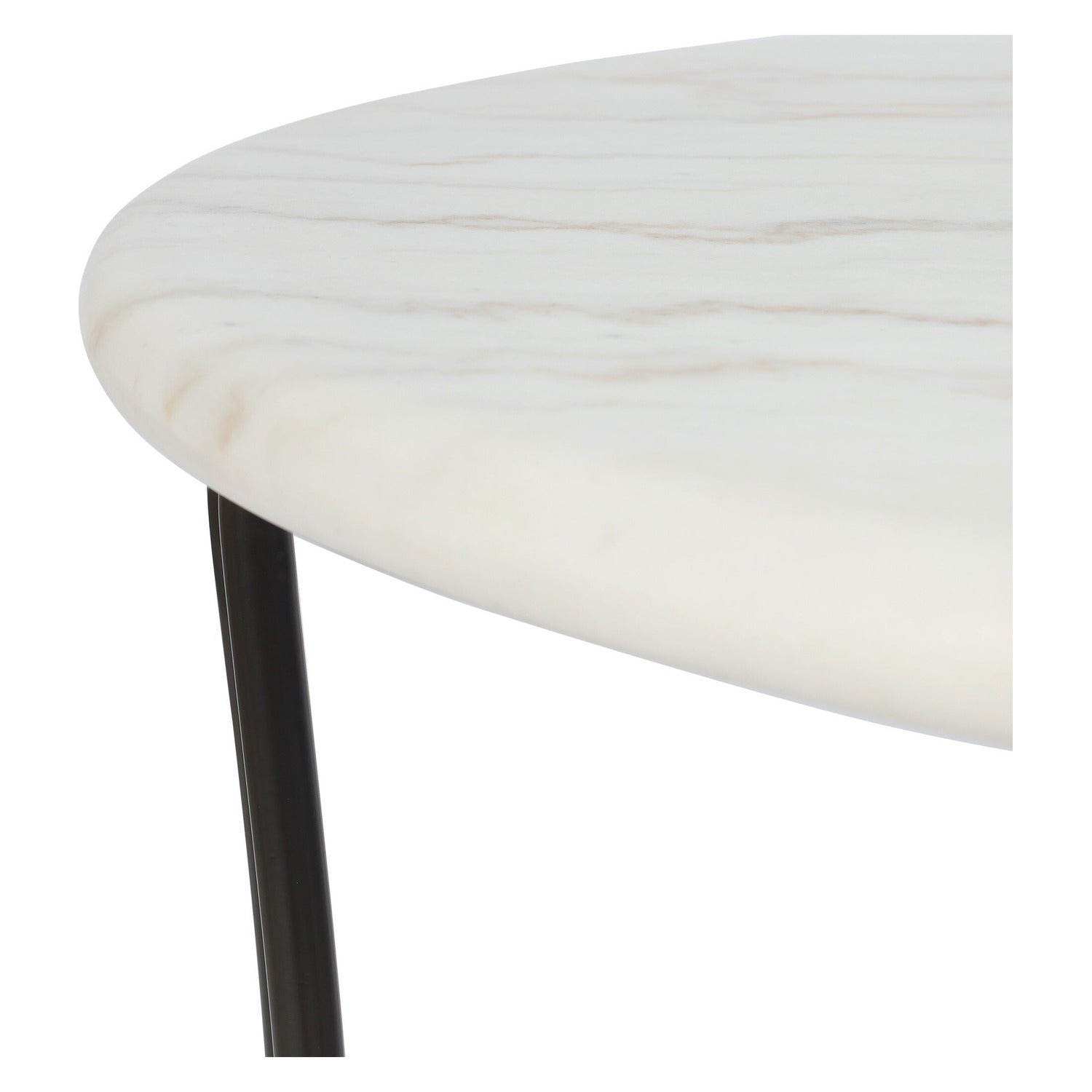 Four Hands Idalia White Marble 42in Outdoor Dining Table