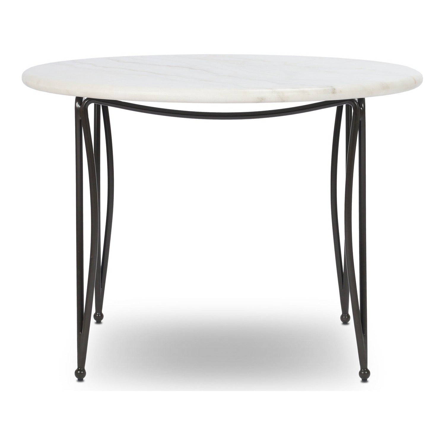 Four Hands Idalia White Marble 42in Outdoor Dining Table