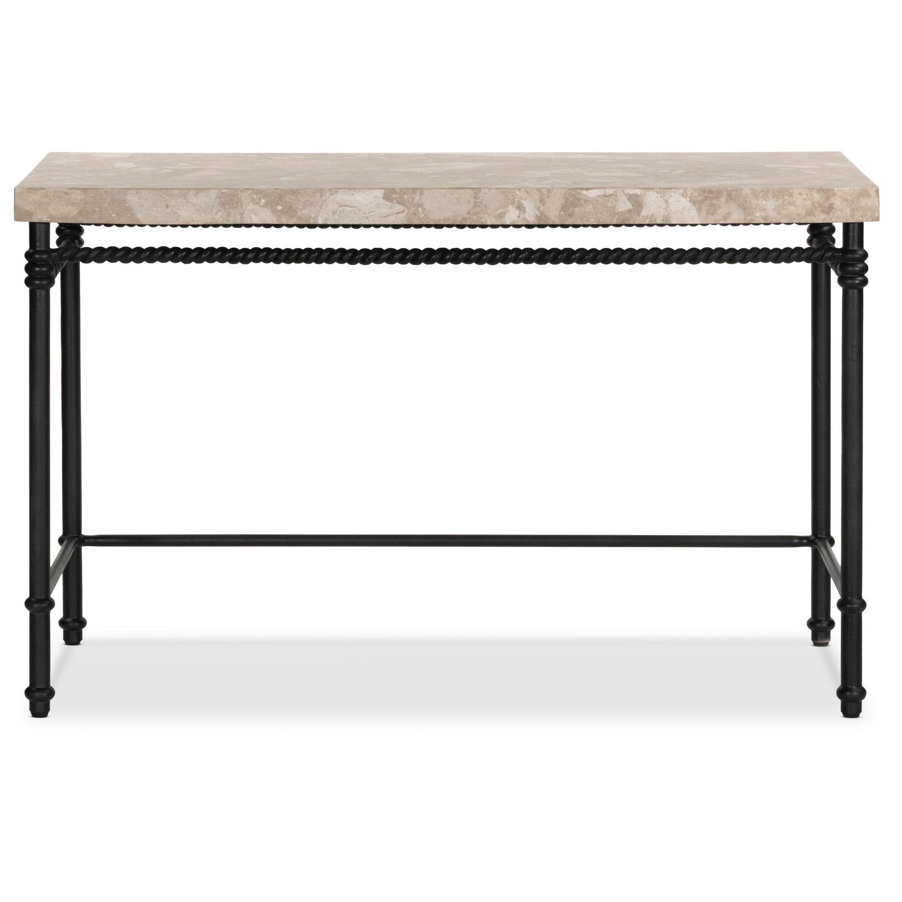 Four Hands Cassia Textured Dark Bronze Desk front view