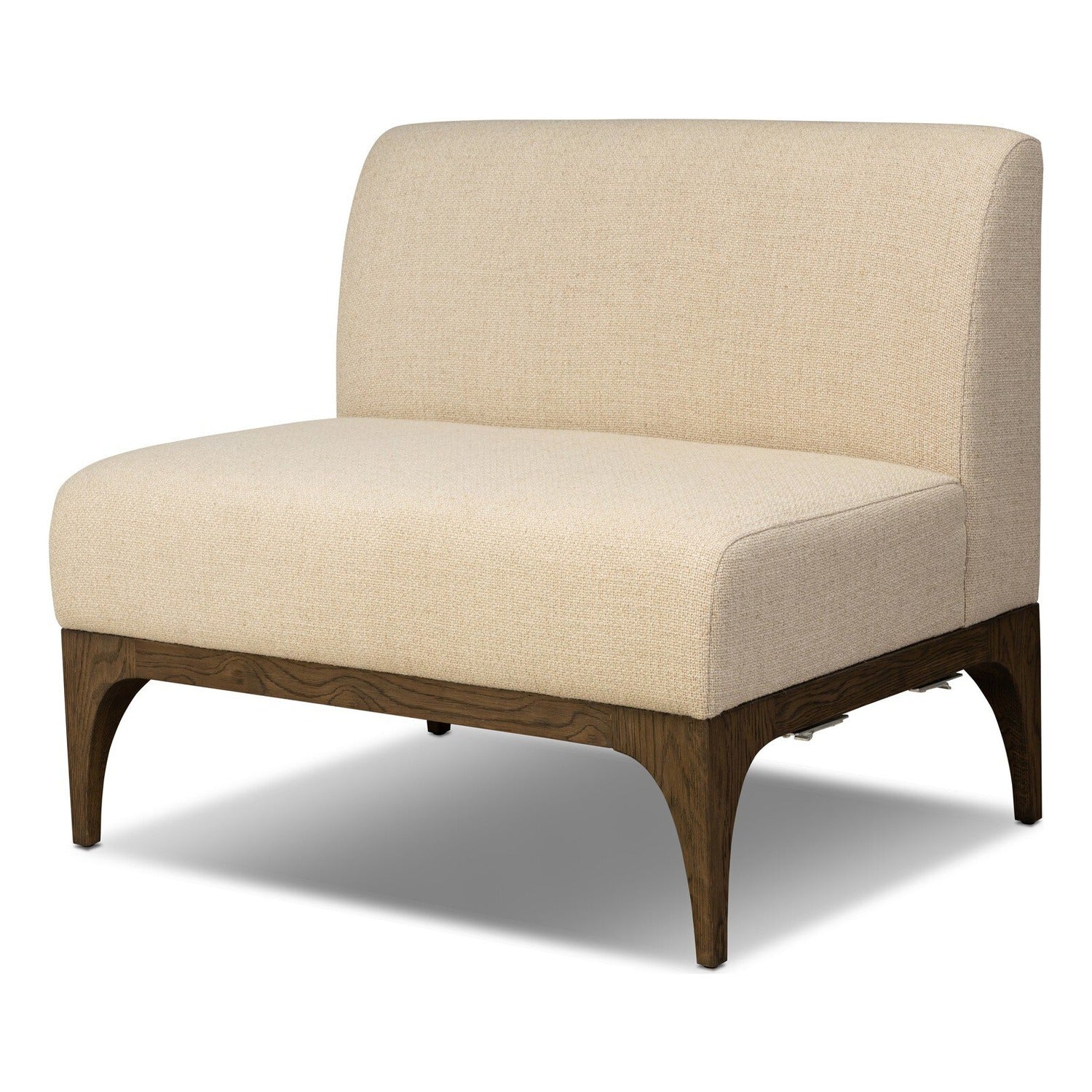 Four Hands Ellington Irving Flax Banquette Dining Chair + A Half