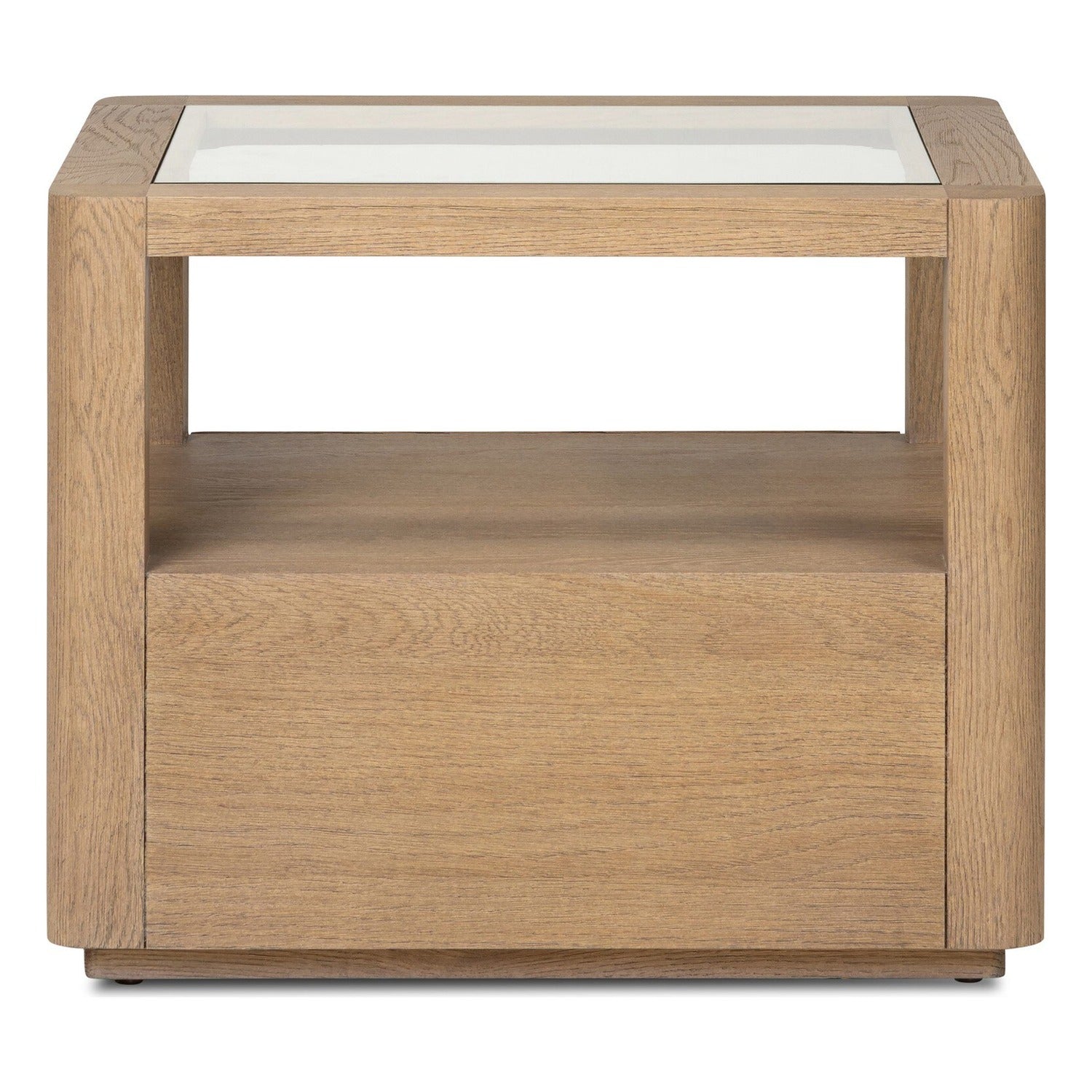 Four Hands Shiloh Tempered Glass End Table