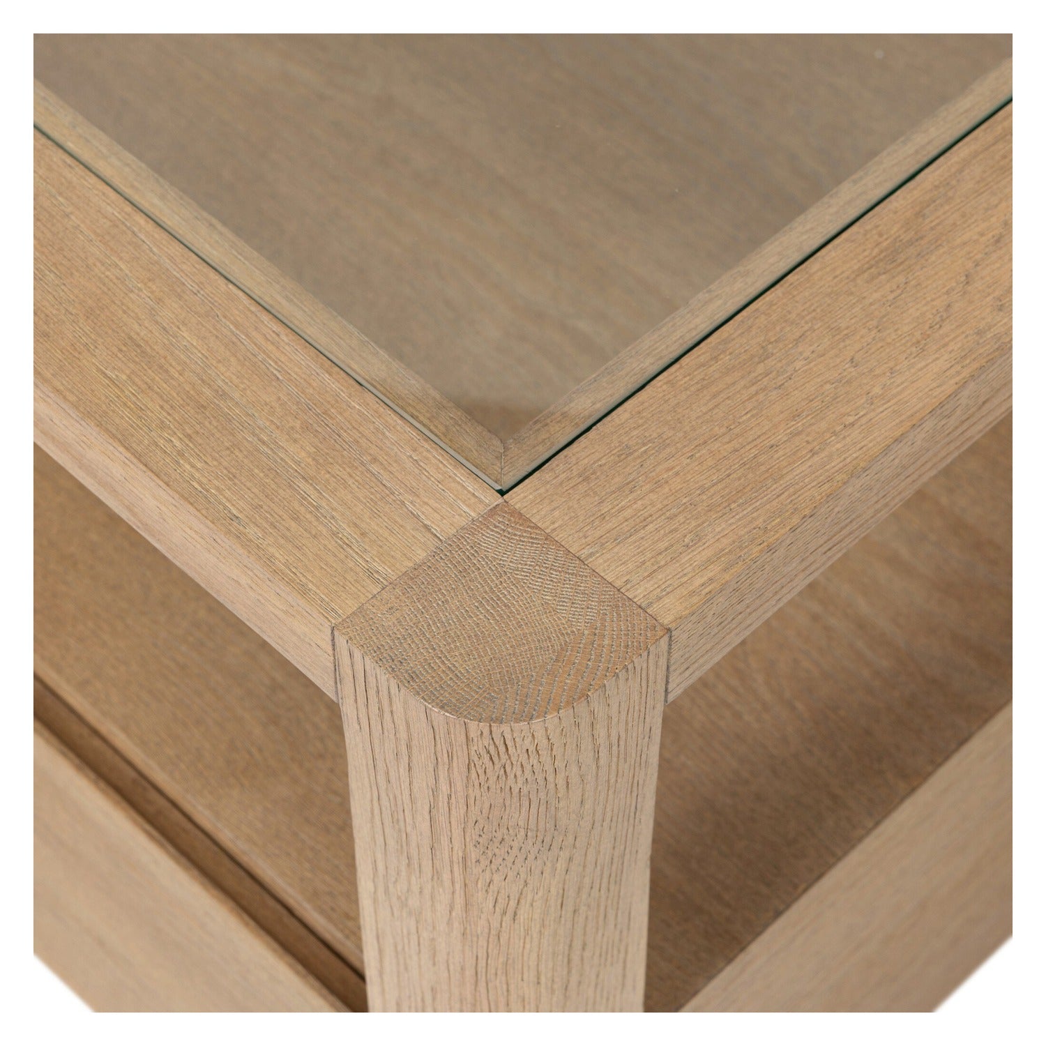 Four Hands Shiloh Tempered Glass End Table