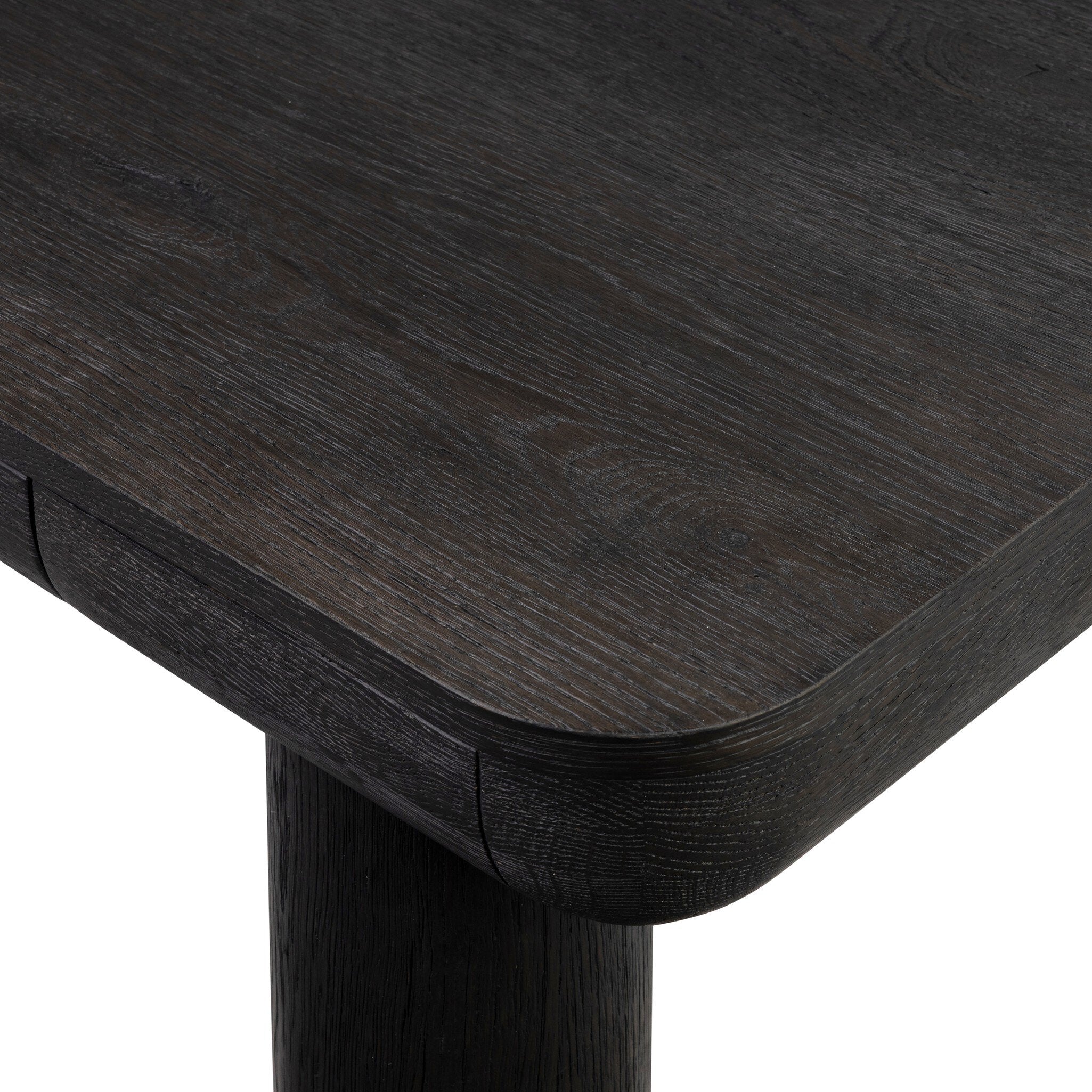 Four Hands Taylor Worn Black Oak Standing Desk — finish and texture