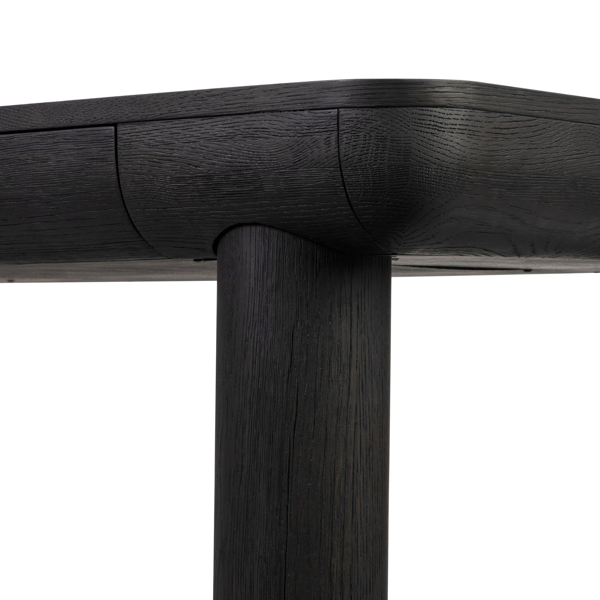 Four Hands Taylor Worn Black Oak Standing Desk — material close-up