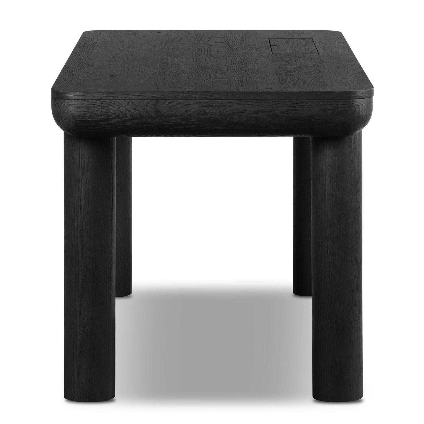 Four Hands Taylor Worn Black Oak Standing Desk side profile
