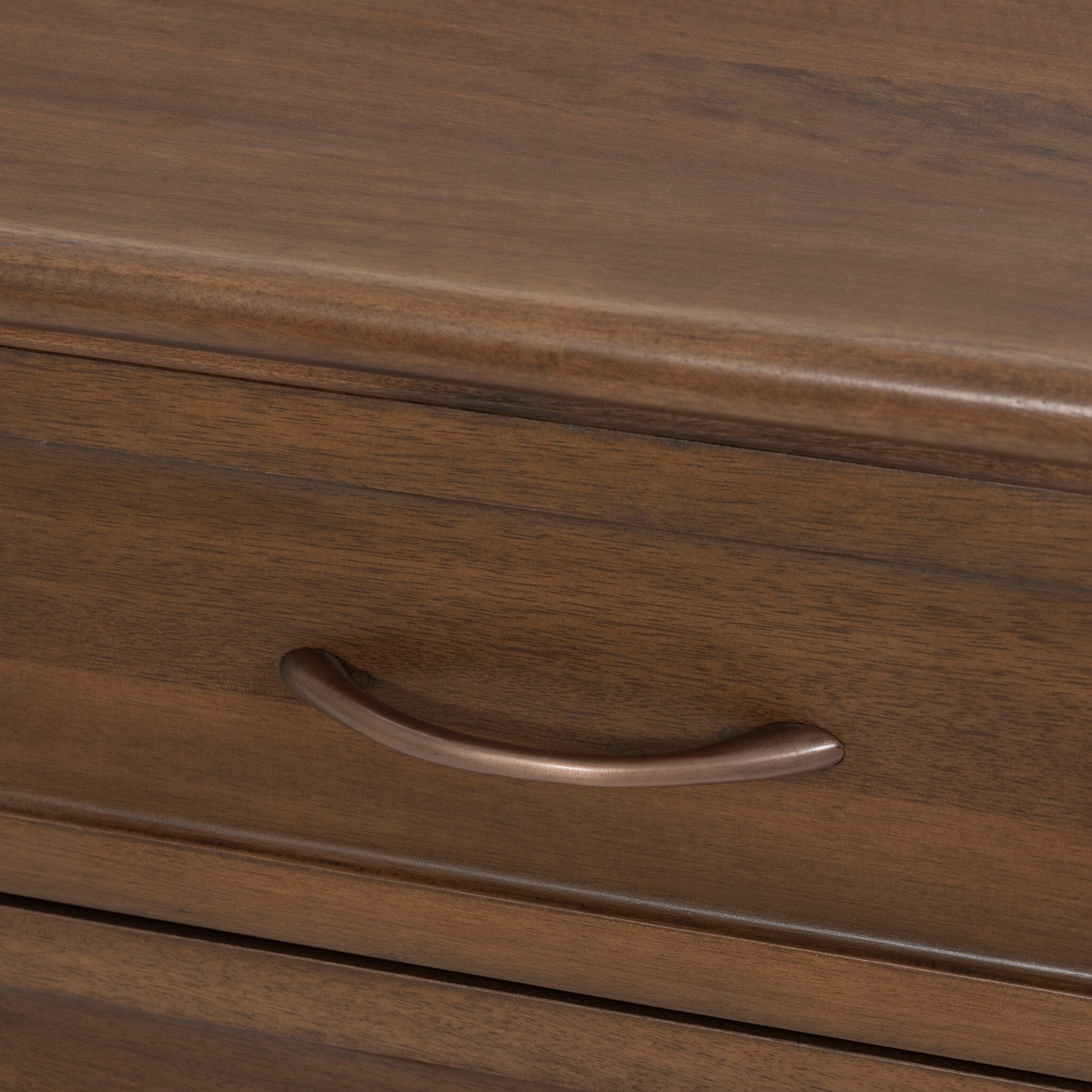 Four Hands Divion Warm Brown Mango Nightstand — finish and texture