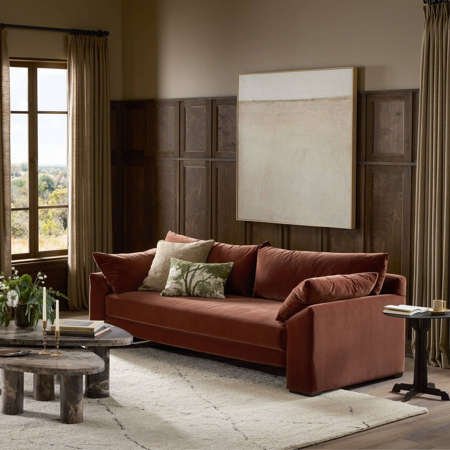 Four Hands Mirella Surrey Auburn 86in Sofa