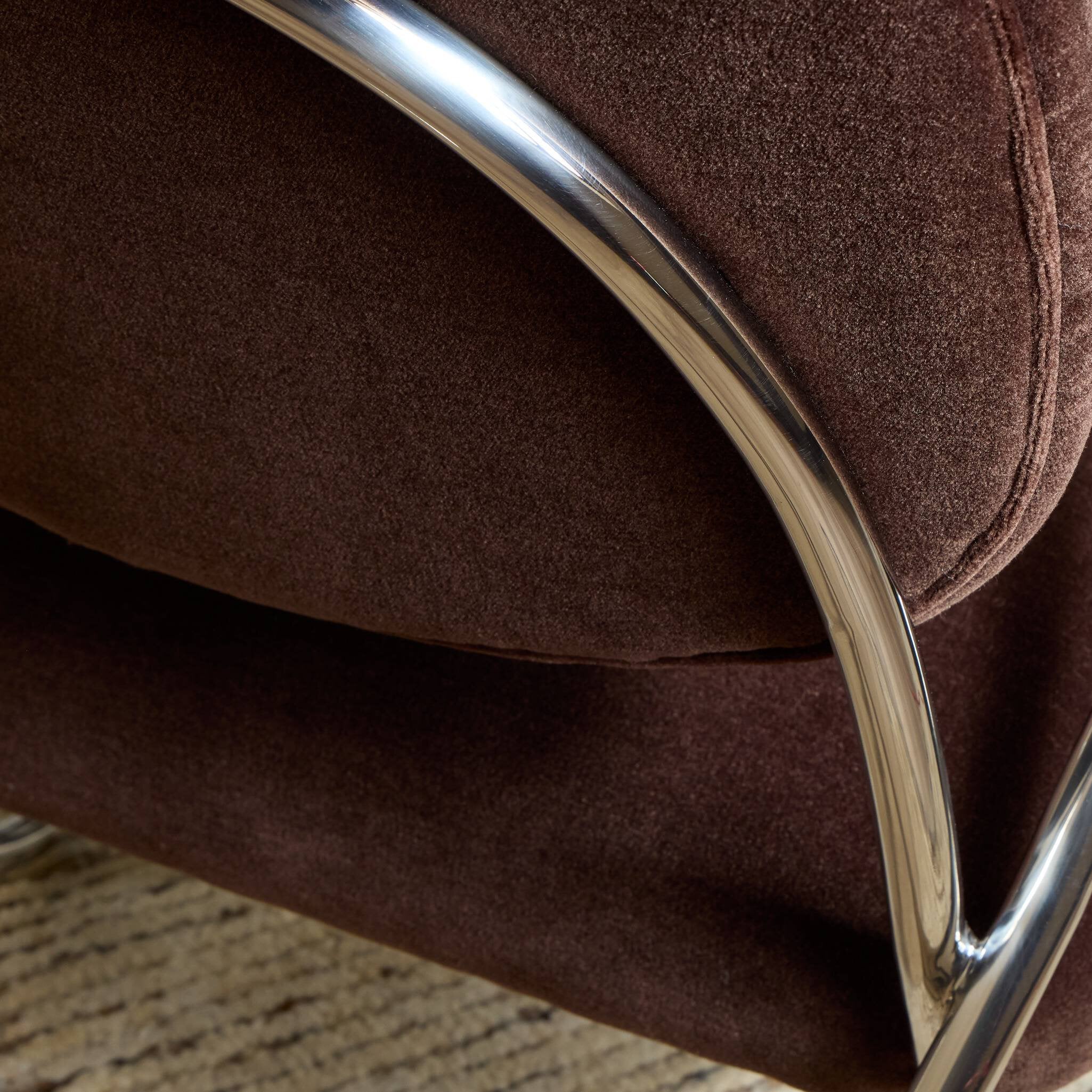 Four Hands Borro Monte Chocolate Chair — finish and texture