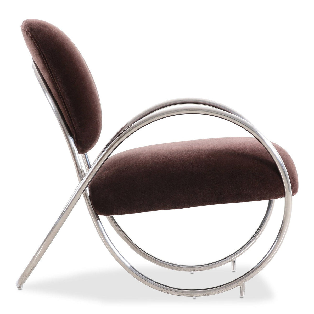 Four Hands Borro Monte Chocolate Chair side profile