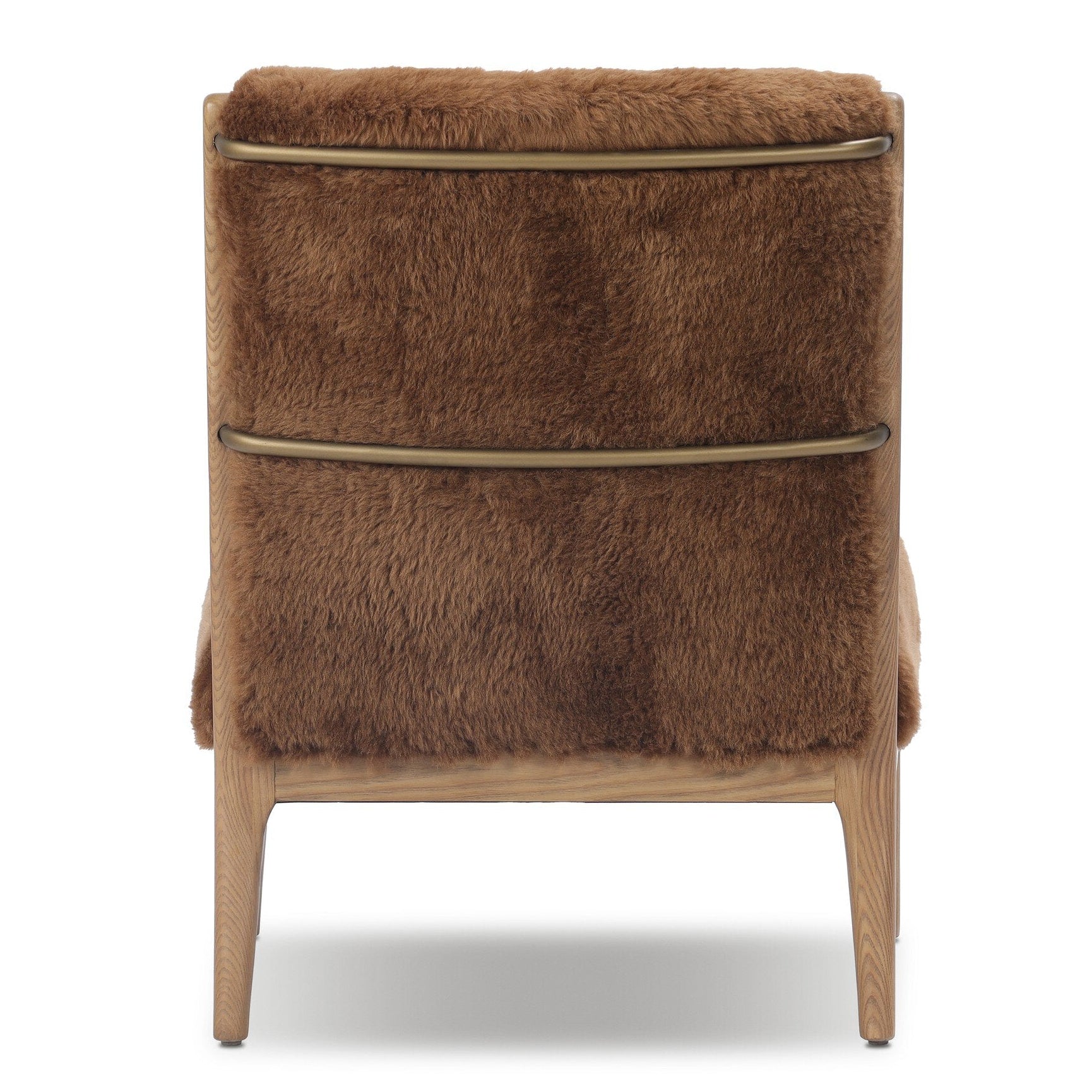 Four Hands Yesenia Ochre Shearling Chair back view