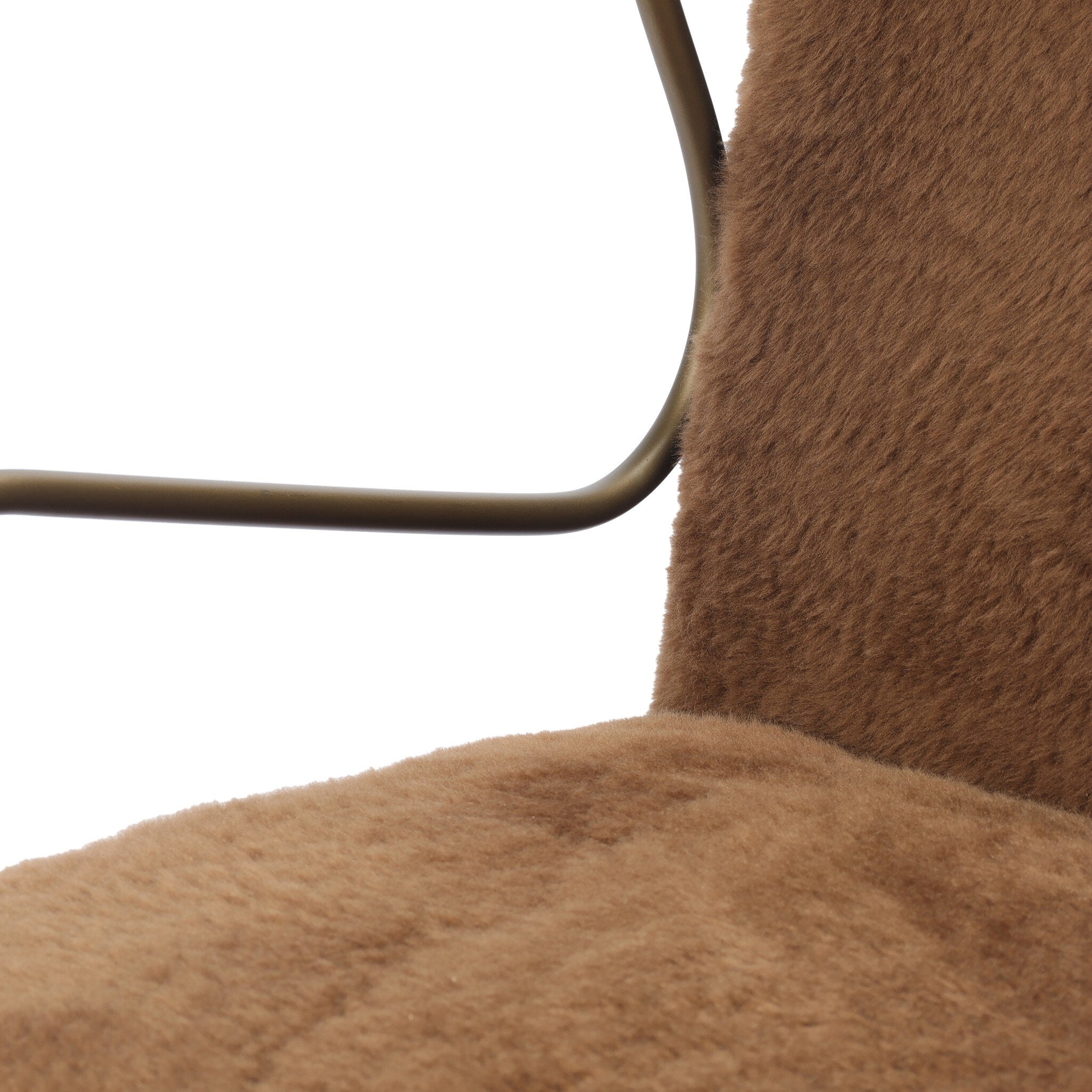 Four Hands Yesenia Ochre Shearling Chair — Iron