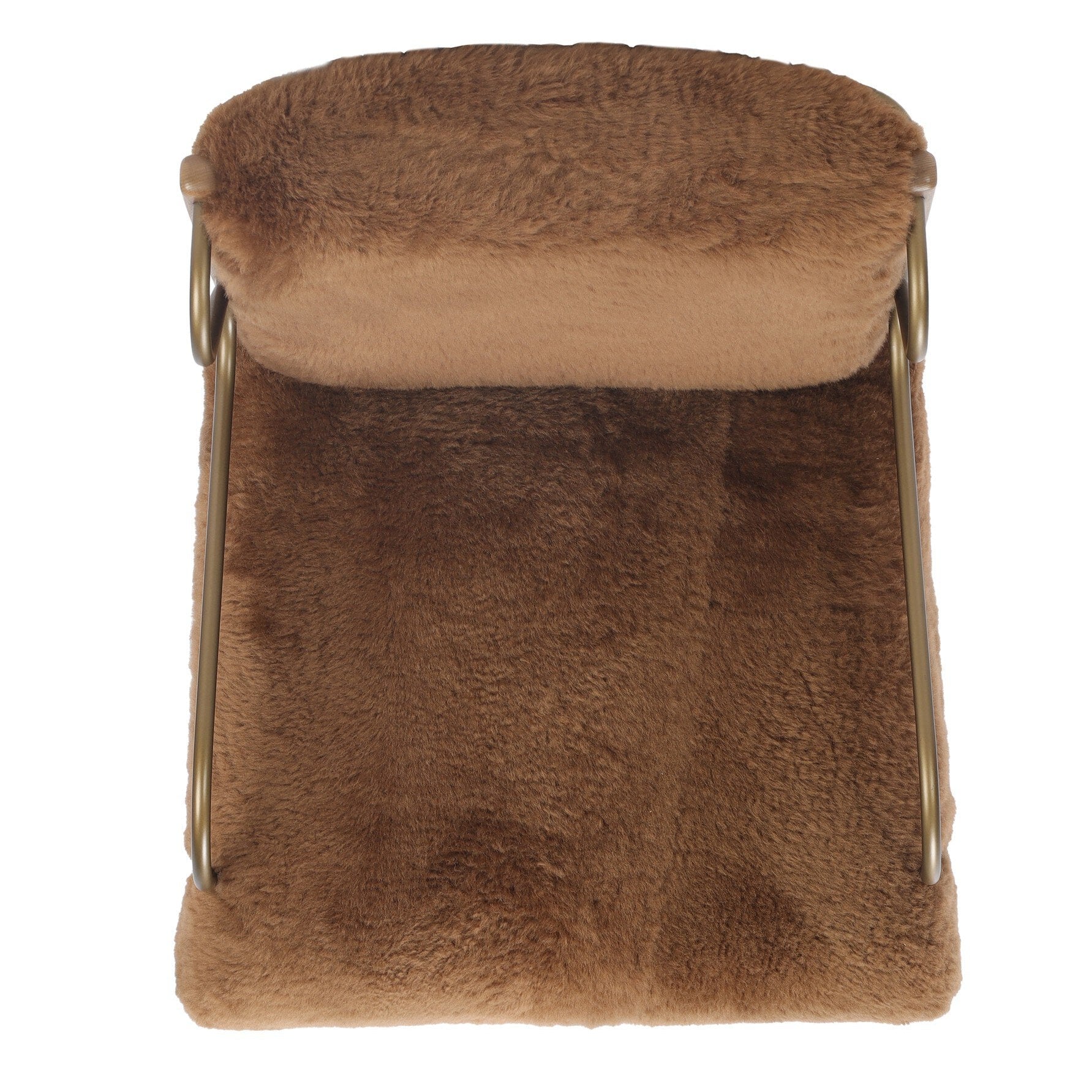 Four Hands Yesenia Ochre Shearling Chair top-down view