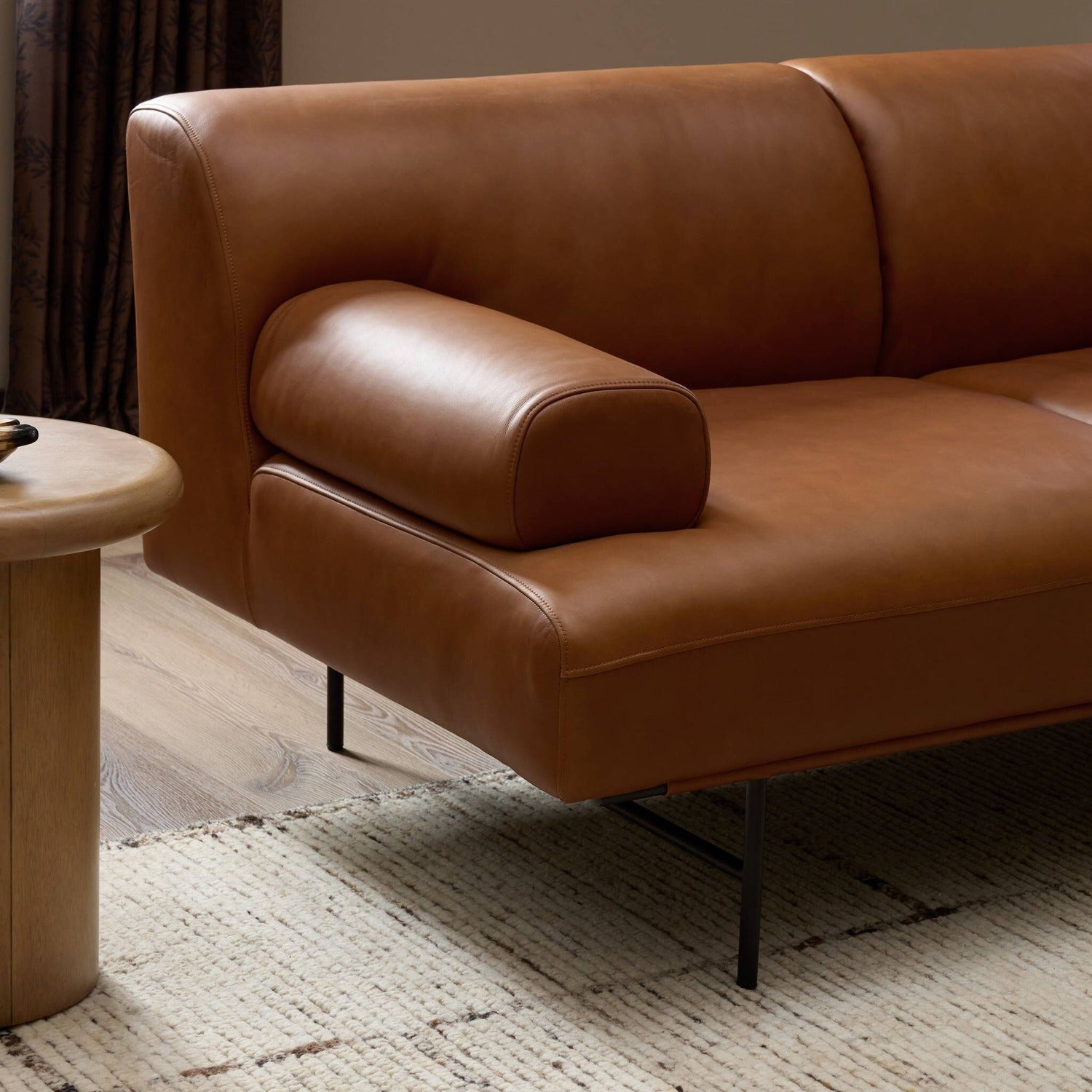 Four Hands Blaine Lorento Cognac 96in Sofa
