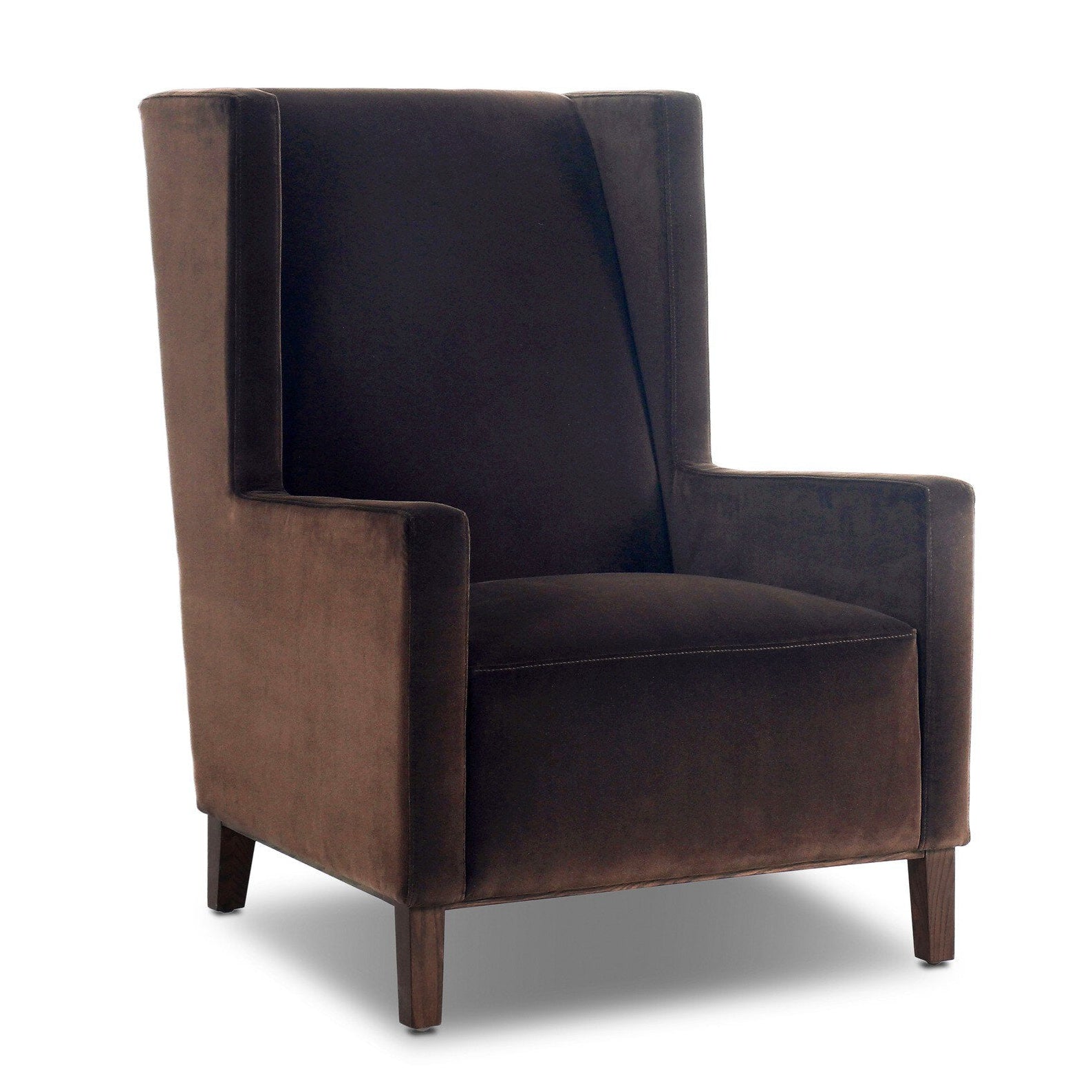 Four Hands Savita Surrey Cocoa Wing Chair full product view