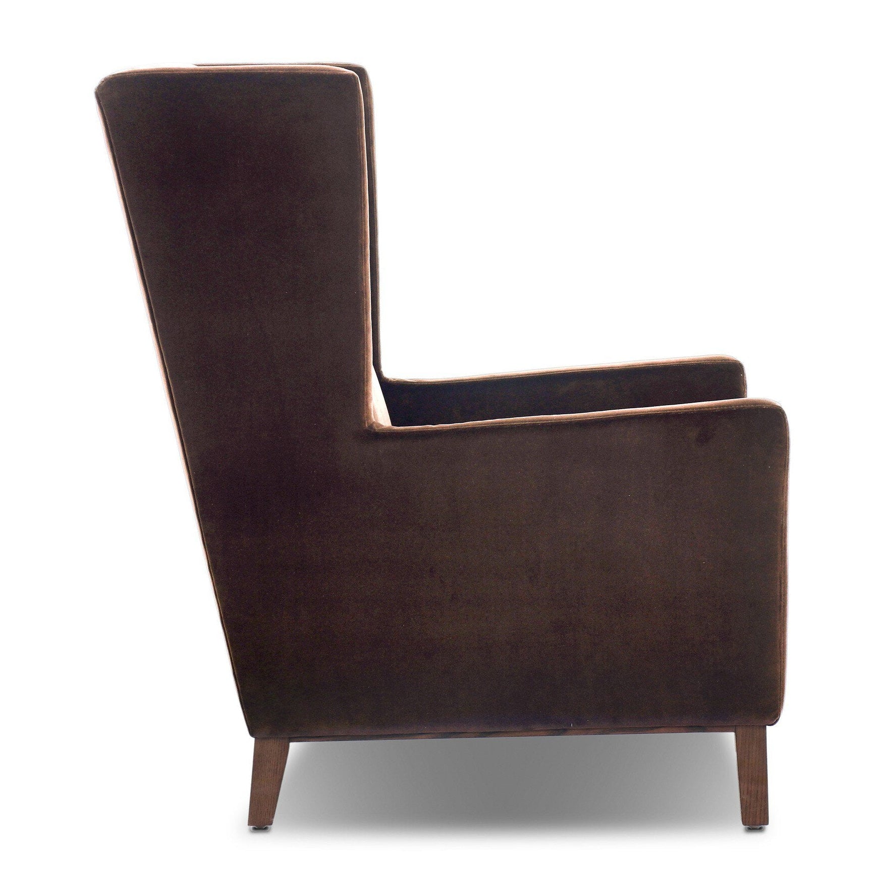 Four Hands Savita Surrey Cocoa Wing Chair side profile