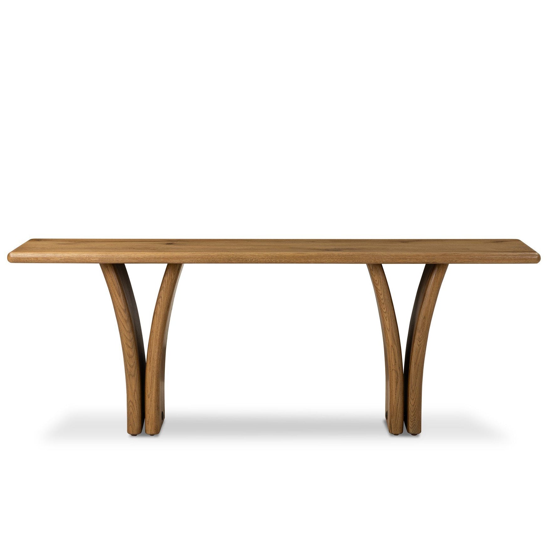 Four Hands Marcon Natural Reclaimed French Oak Console Table front view