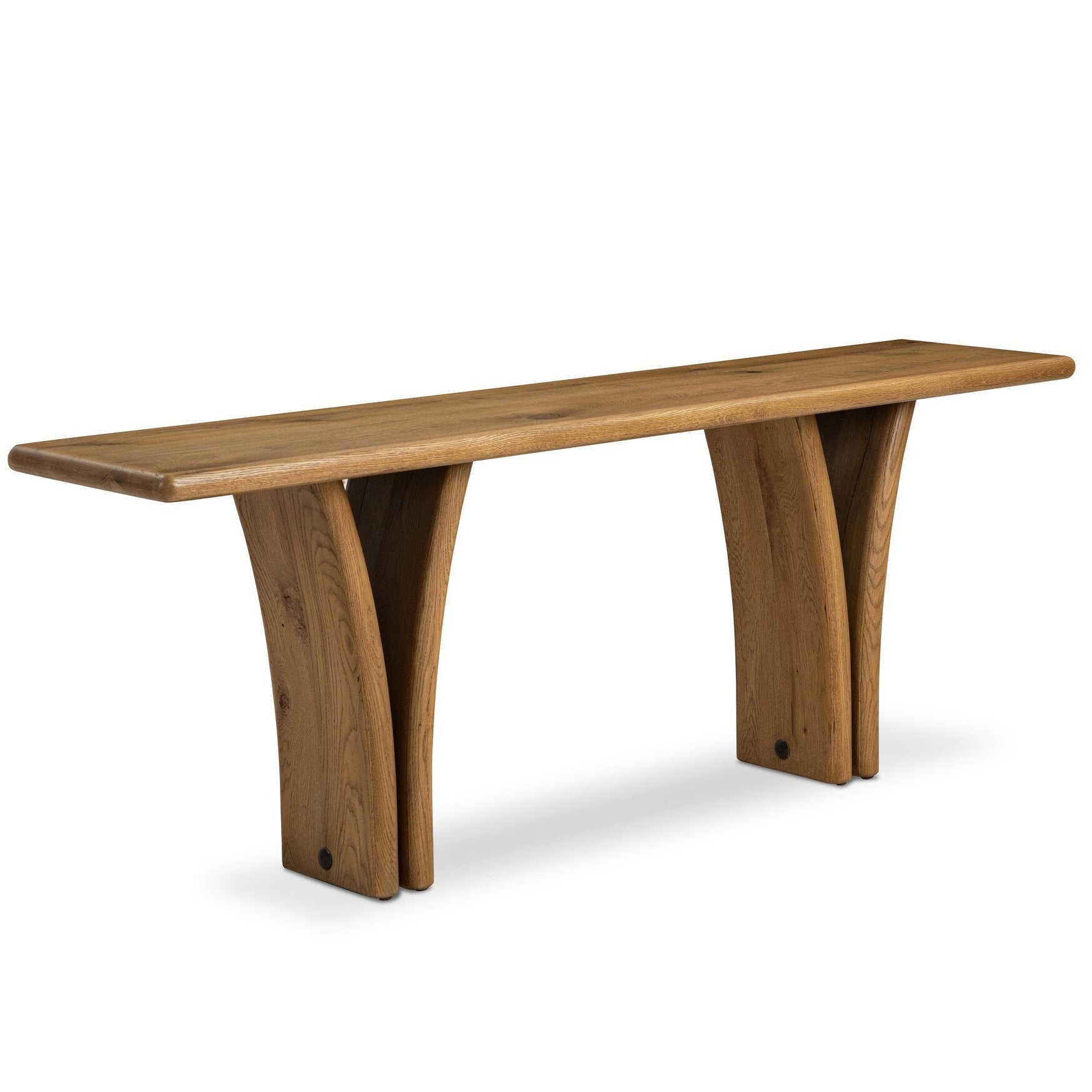 Four Hands Marcon Natural Reclaimed French Oak Console Table full product view