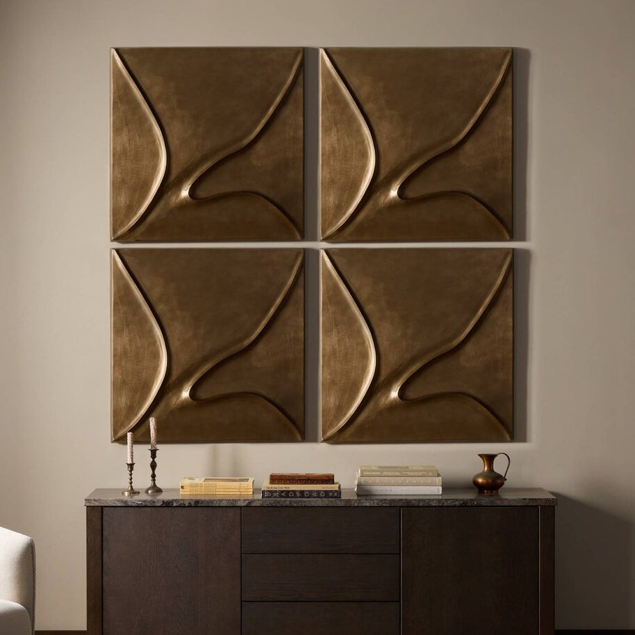 Four Hands Ozias Metal Wall Panel Set of 4